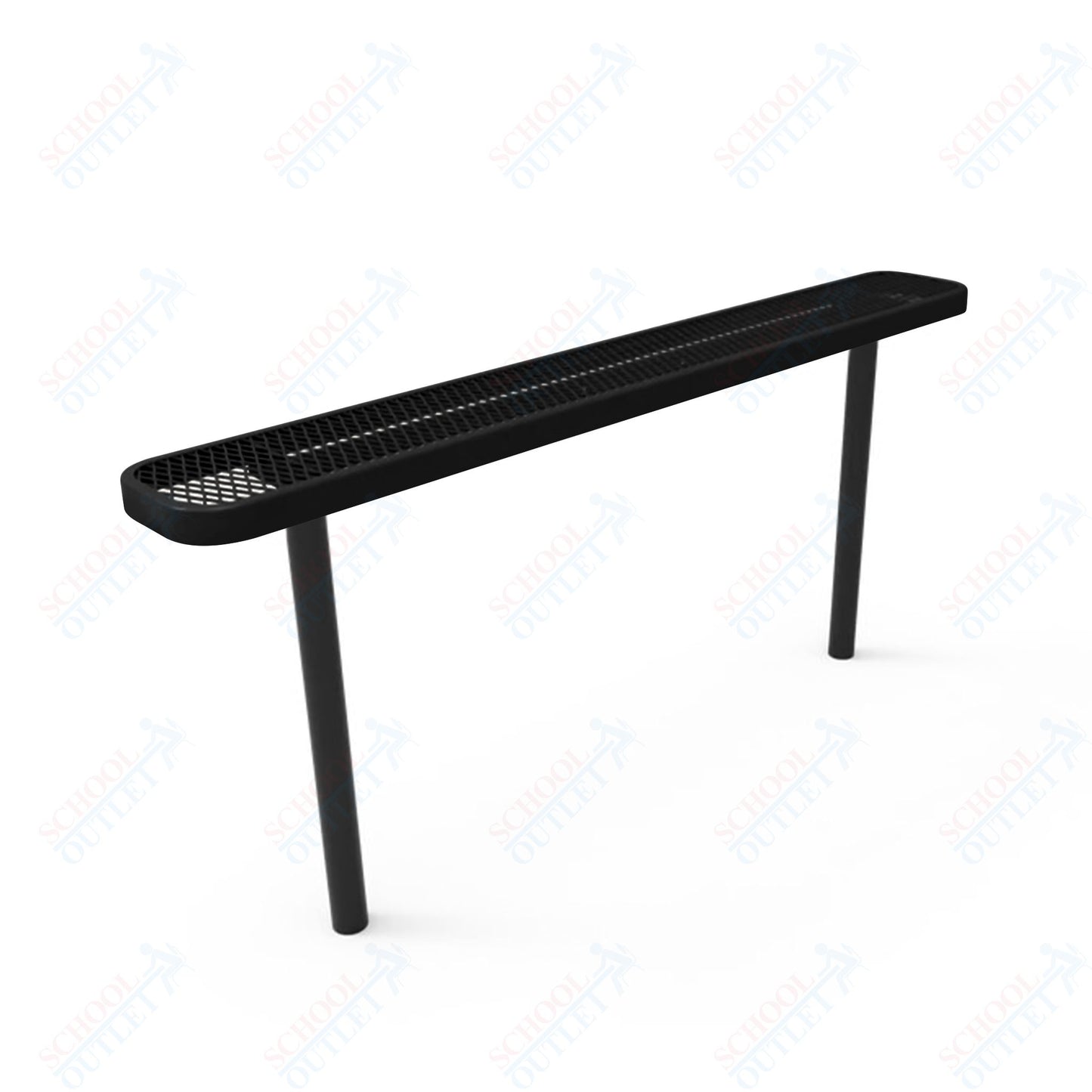 MyTcoat - Standard Outdoor Bench with Back - Inground Mount 4' L (MYT-BRT04-22)
