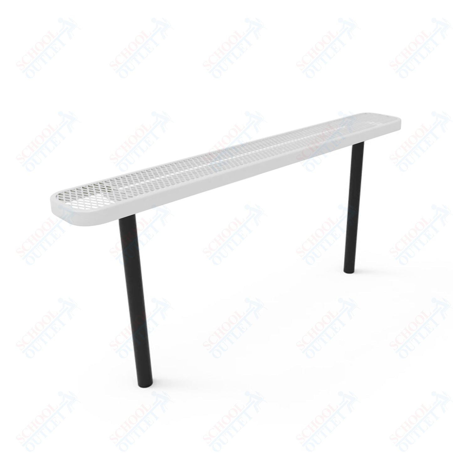 MyTcoat - Standard Outdoor Bench with Back - Inground Mount 4' L (MYT-BRT04-22)