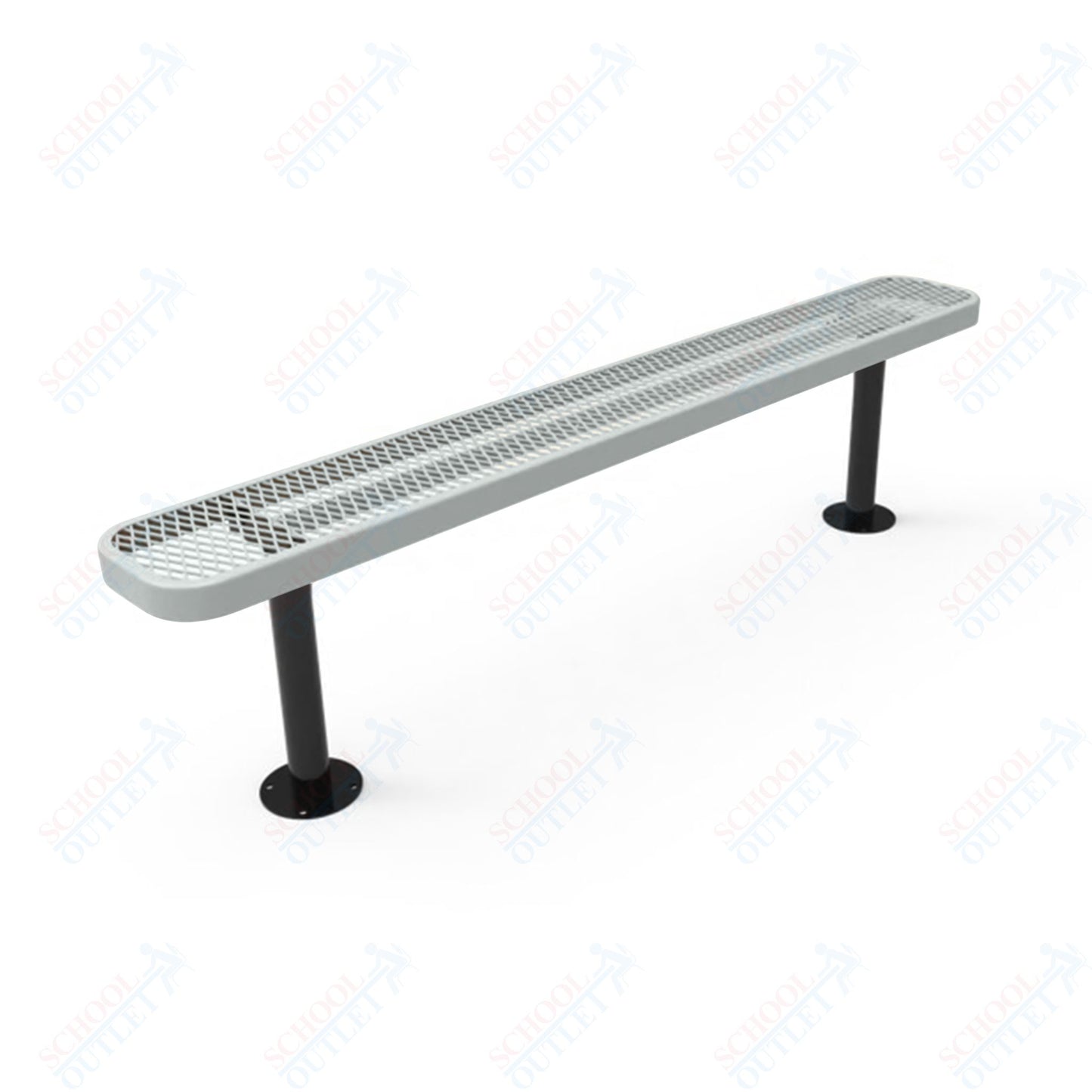 MyTcoat - Standard Outdoor Bench with Back - Surface Mount 4' L (MYT-BRT04-23)