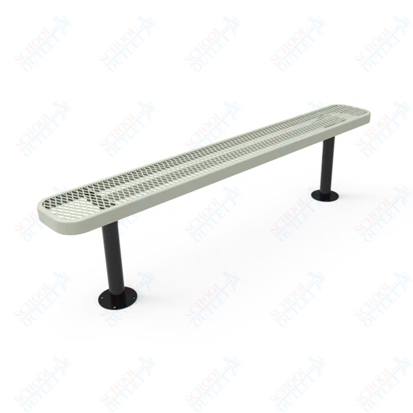 MyTcoat - Standard Outdoor Bench with Back - Surface Mount 4' L (MYT-BRT04-23)