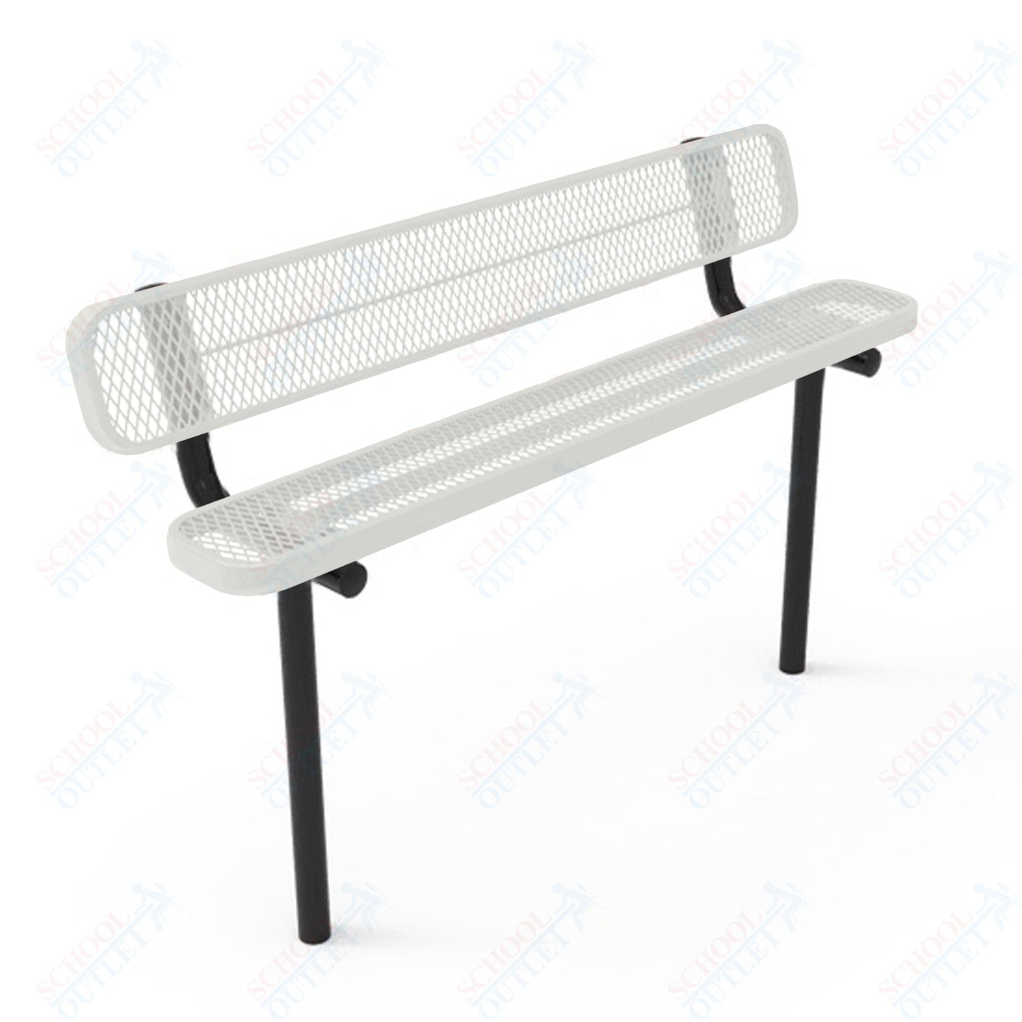 MyTcoat - Standard Outdoor Bench with Back - Inground Mount 6' L (MYT-BRT06-19)