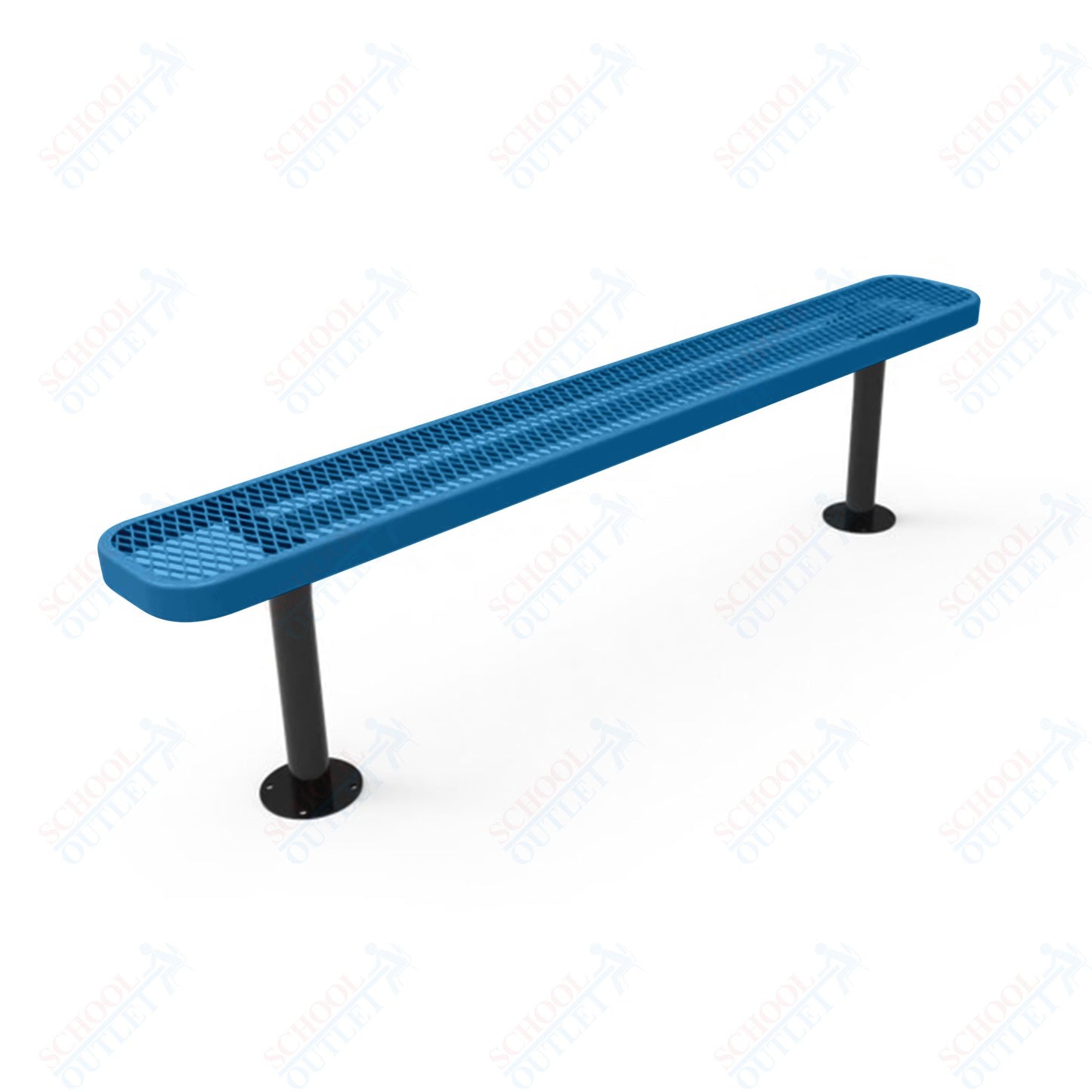 MyTcoat - Standard Outdoor Bench with Back - Surface Mount 6' L (MYT-BRT06-23)