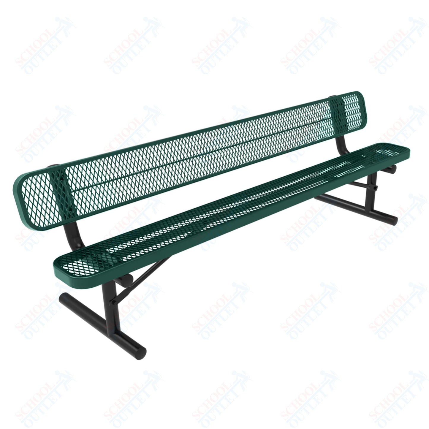 MyTcoat - Standard Portable Outdoor Bench with Back 8' L (MYT-BRT08-18)