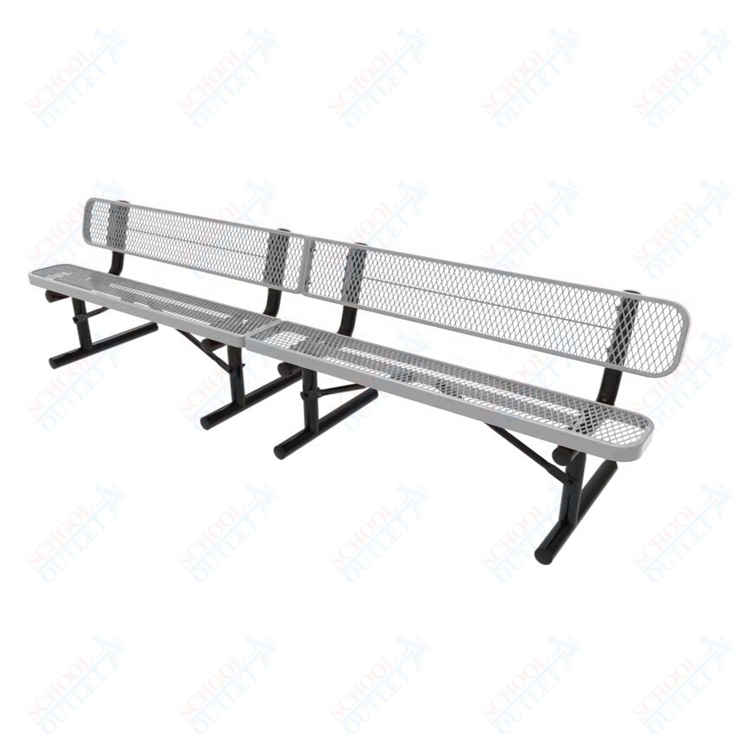 MyTcoat - Standard Portable Outdoor Bench with Back 10' L (MYT-BRT10-18)
