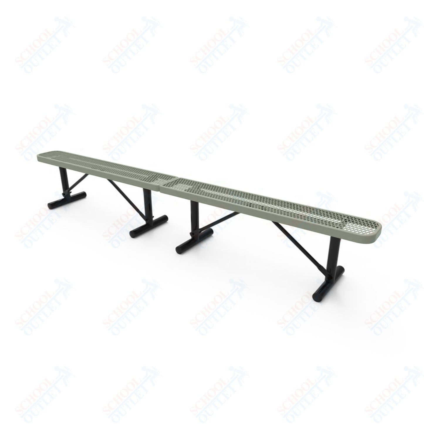 MyTcoat - Standard Portable Outdoor Bench with Back 10' L (MYT-BRT10-21)