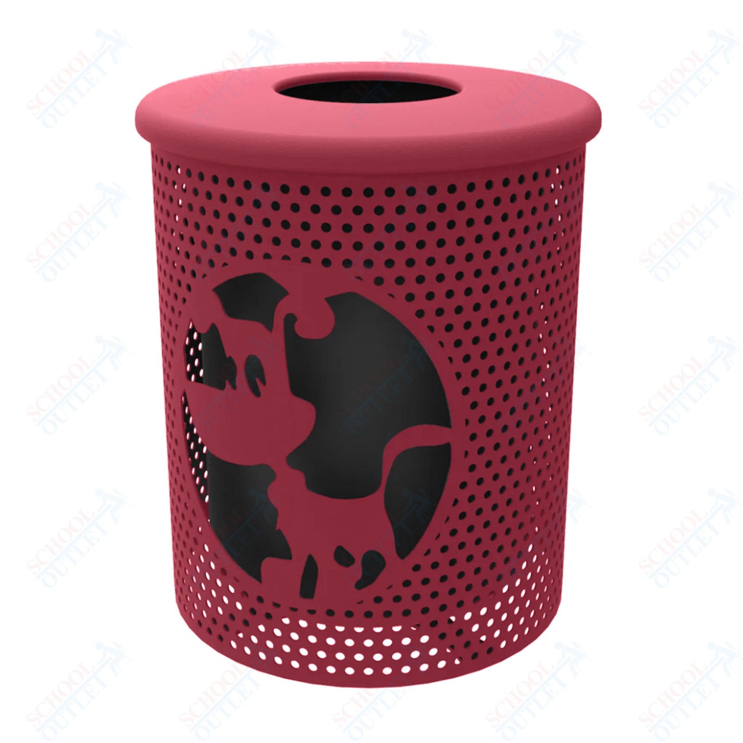 MyTcoat - Dog Themed Trash Receptacle with Flattop and Liner (MYT-DOG12)
