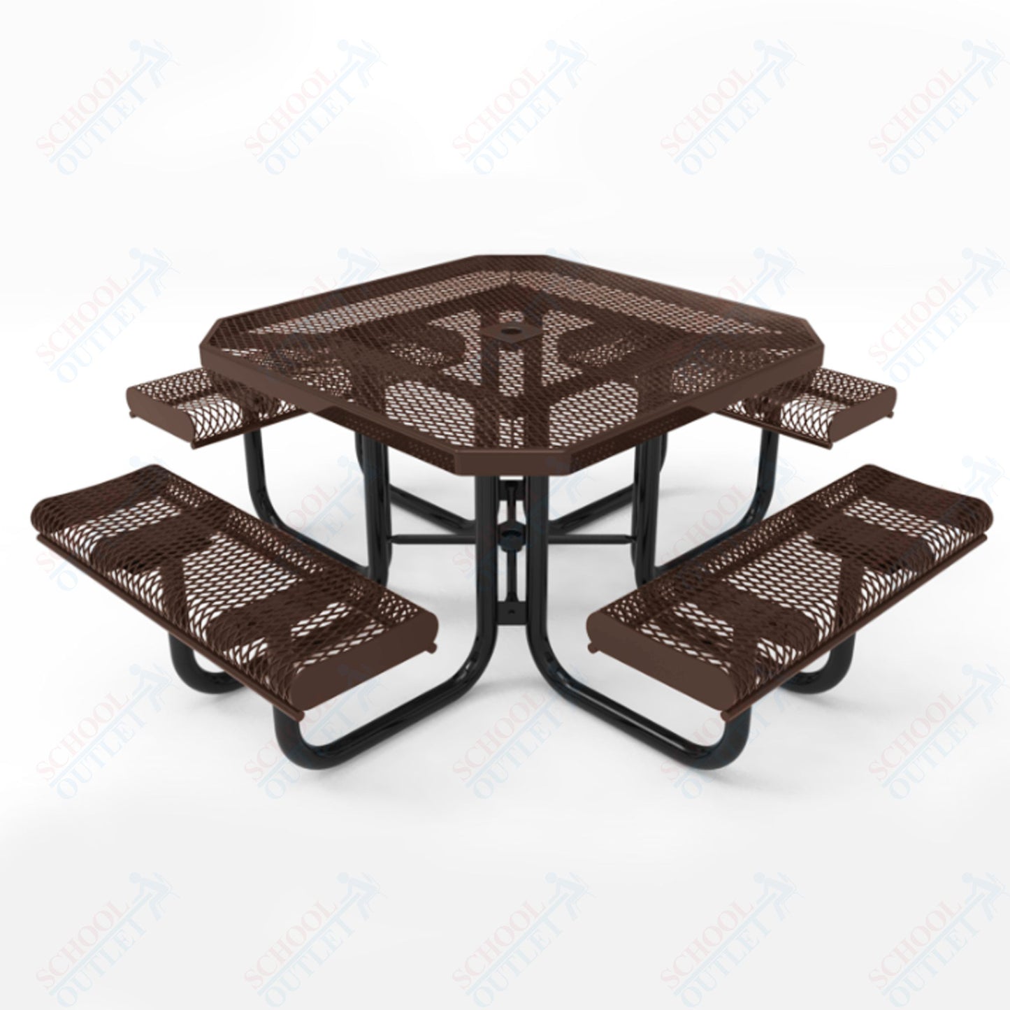 MyTcoat MYT-TOR46 46″ Octagon Portable Picnic Table with Rolled Edges (80.51"W x 80.51"D x 30"H)