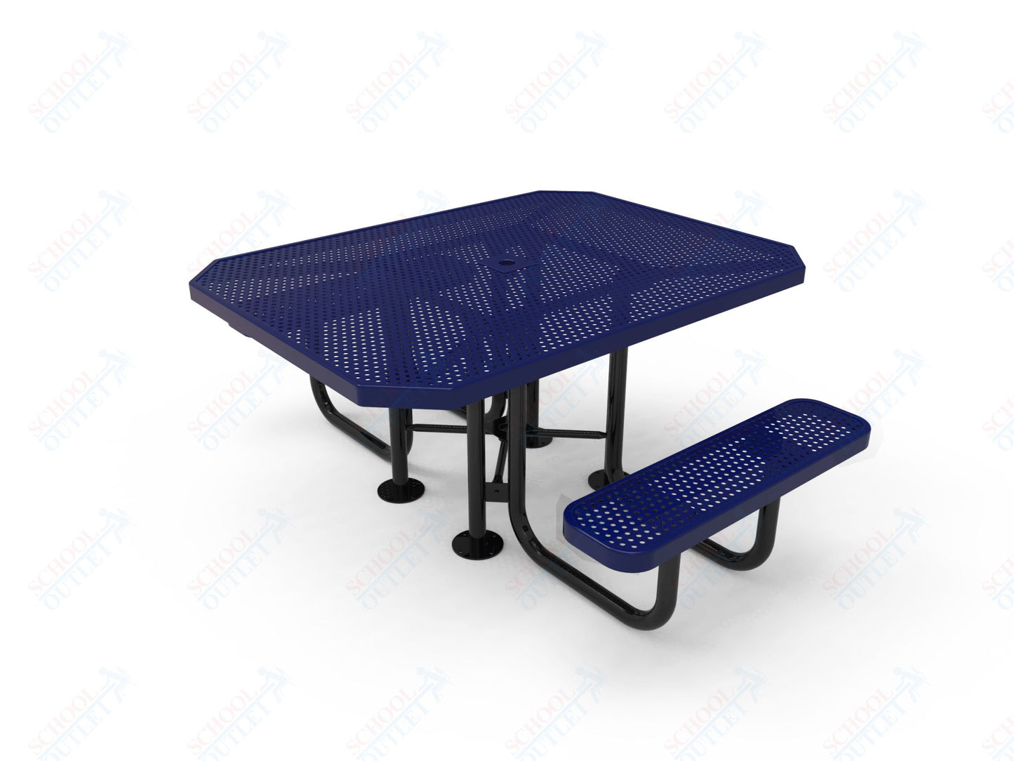 MyTcoat MYT-TOT46-012 46″ Octagon Portable Picnic Table with 2 Seat and ADA Accessible (77"W x 62"D x 30"H)