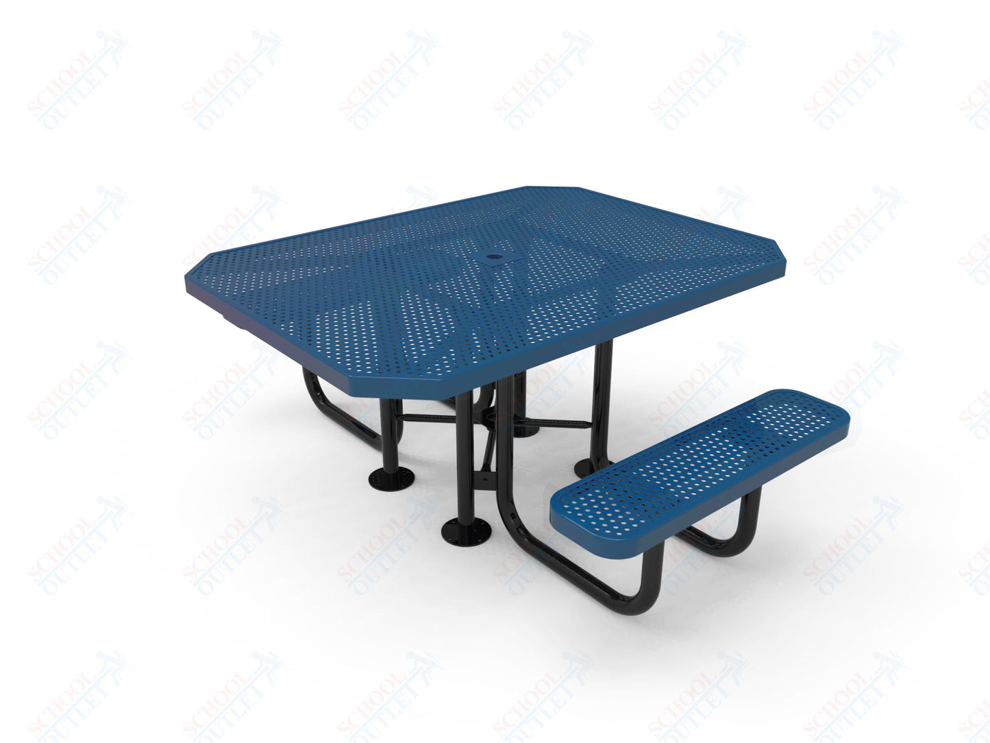 MyTcoat MYT-TOT46-012 46″ Octagon Portable Picnic Table with 2 Seat and ADA Accessible (77"W x 62"D x 30"H)