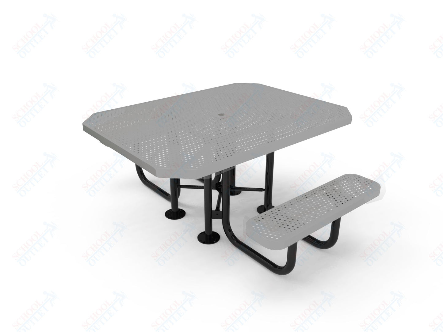 MyTcoat MYT-TOT46-012 46″ Octagon Portable Picnic Table with 2 Seat and ADA Accessible (77"W x 62"D x 30"H)