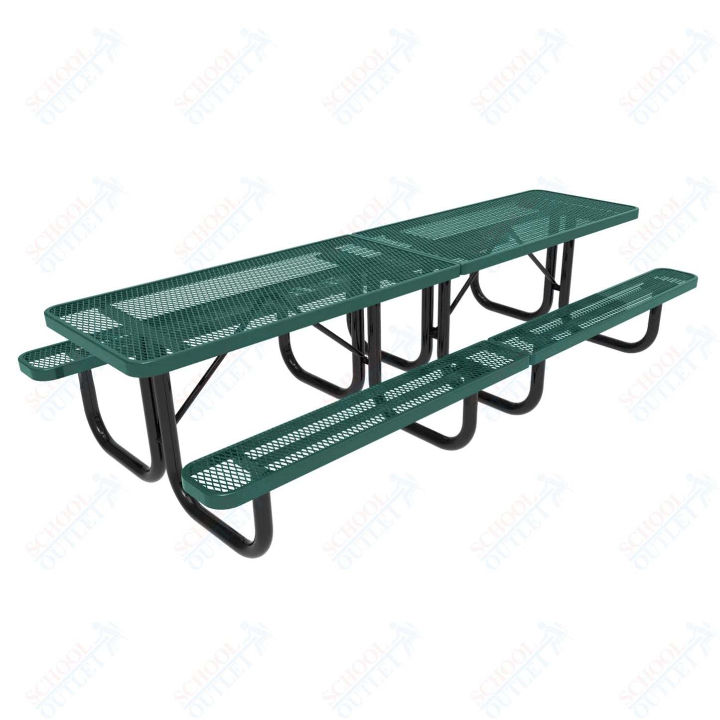 MyTcoat MYT-TRT10 10′ Rectangular Portable Picnic Table with 2- 5′ Sections (120"W x 60"D x 30"H)