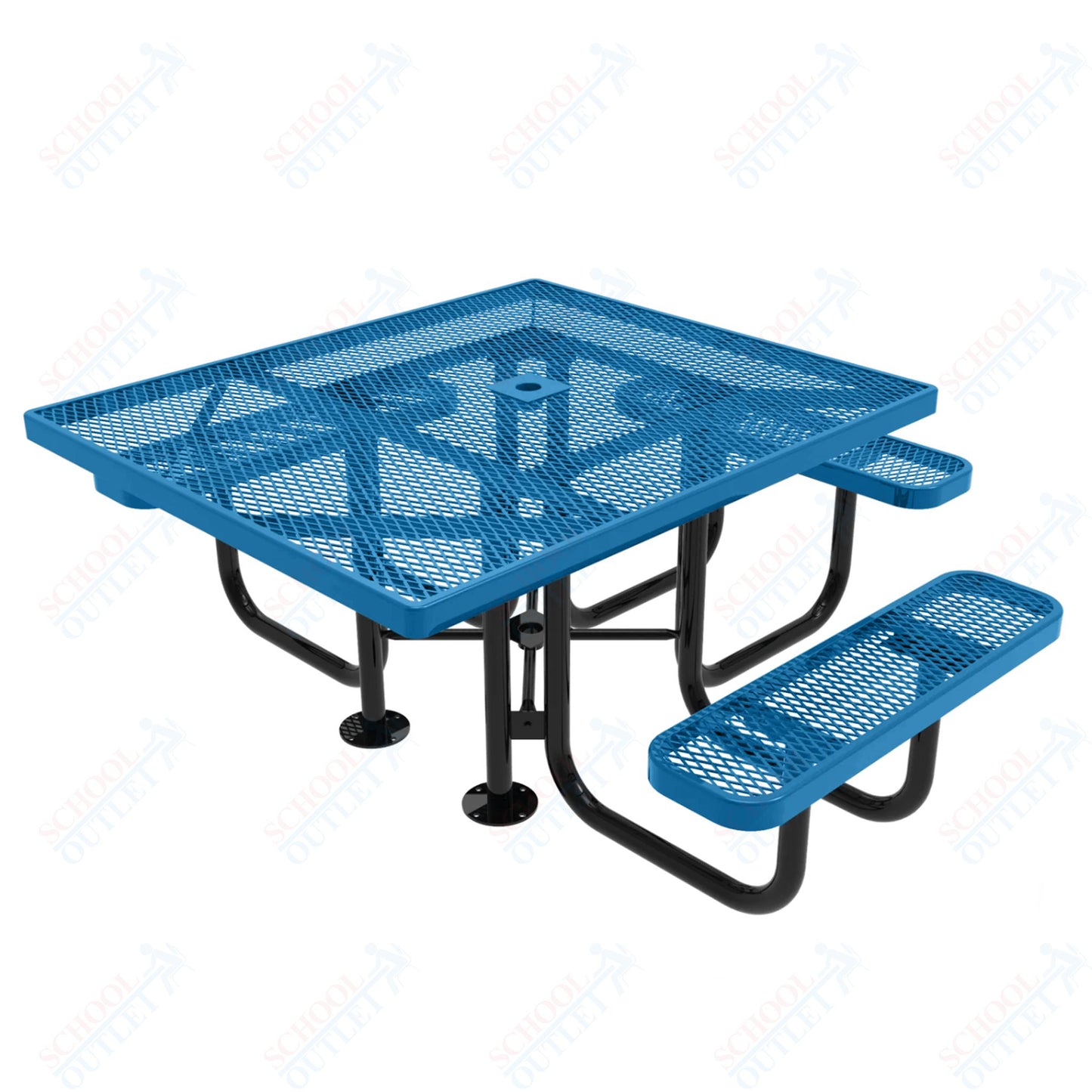 MyTcoat MYT-TSQ46 46″ Square Portable Picnic Table with 3 Seat and ADA Accessible (77"W x 69.5"D x 30"H)