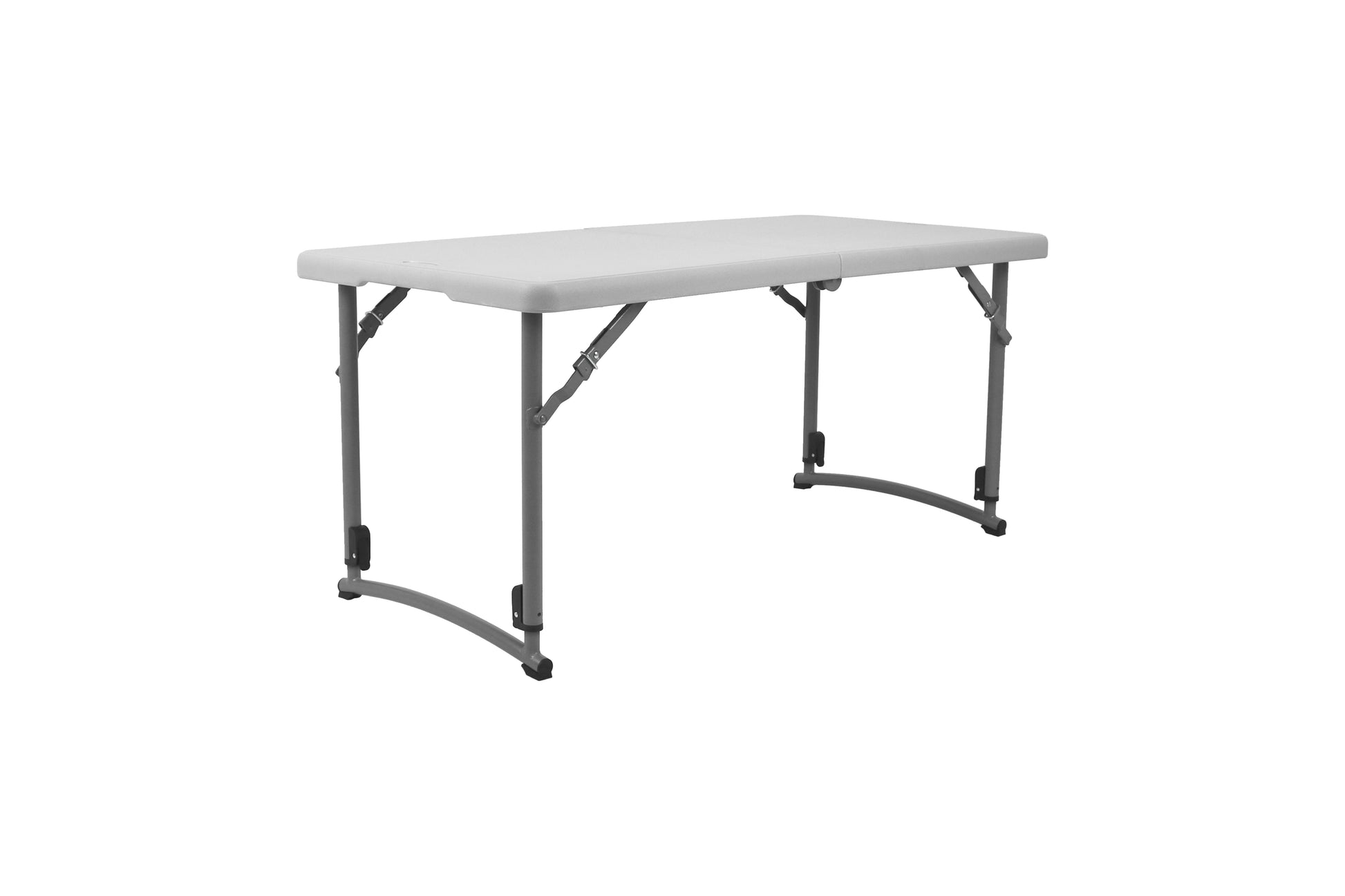 NPS Rectangular Fold-In-Half Adjustable Height Plastic Picnic Table 24" W x 48" L x 22"-35" H (BFHT-2448A)