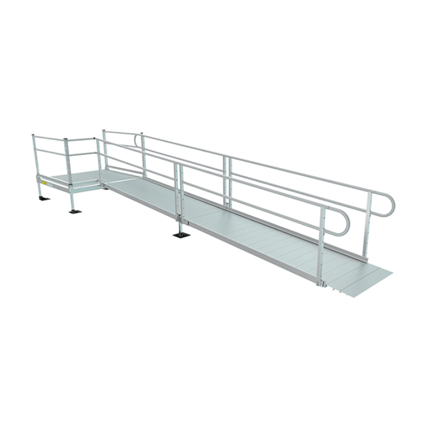 NPS 24" ADA Ramp for stage, 24' with 5x8 platform (National Public Seating NPS-CH011124B)
