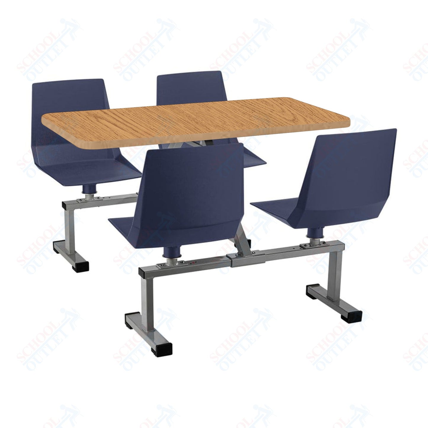 NPS Cluster Swivel Booth, 24x48, HPL Top (National Public Seating NPS-CSBG2448-HPL)