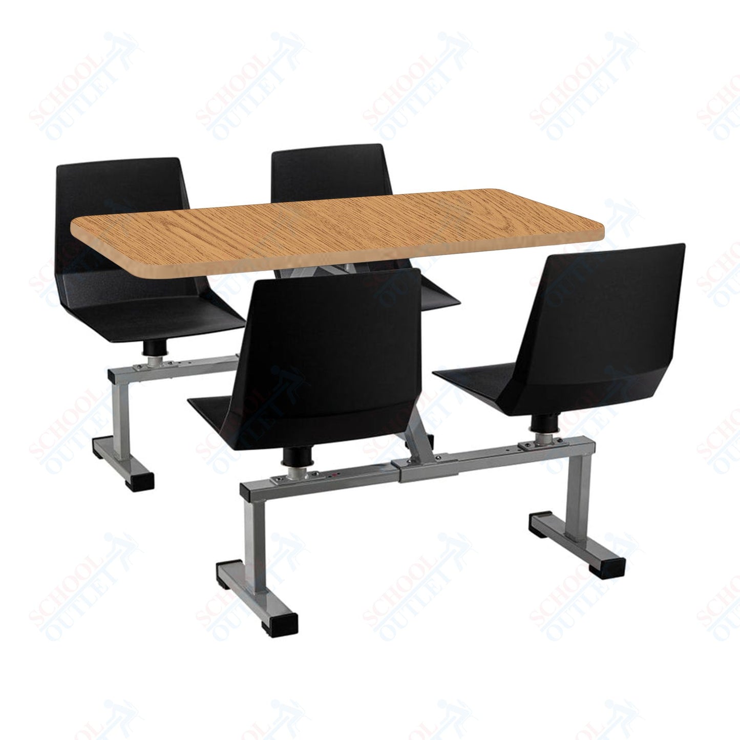 NPS Cluster Swivel Booth, 24x48, HPL Top (National Public Seating NPS-CSBG2448-HPL)