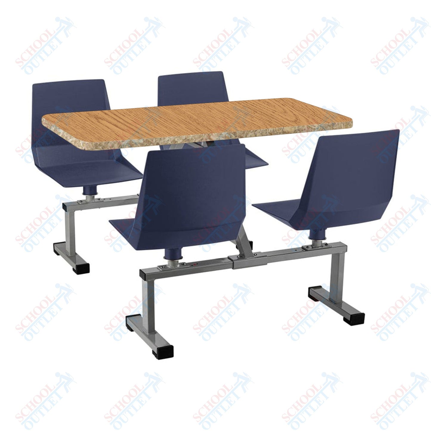 NPS Cluster Swivel Booth, 24x48, HPL Top (National Public Seating NPS-CSBG2448-HPL)