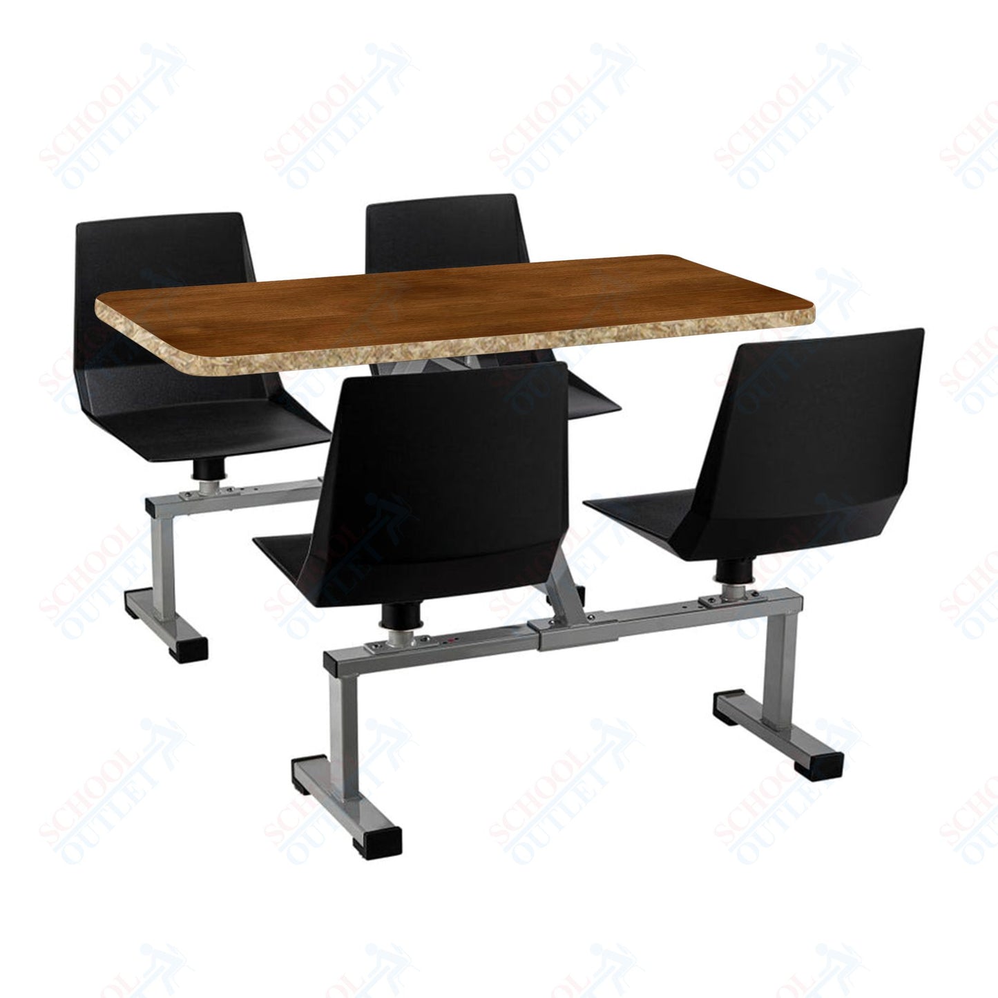 NPS Cluster Swivel Booth, 24x48, HPL Top (National Public Seating NPS-CSBG2448-HPL)