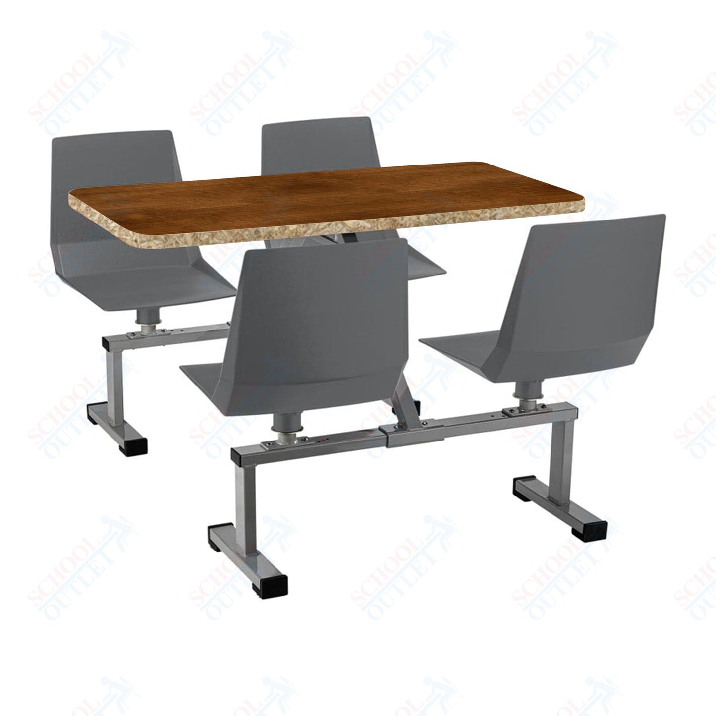 NPS Cluster Swivel Booth, 24x48, HPL Top (National Public Seating NPS-CSBG2448-HPL)