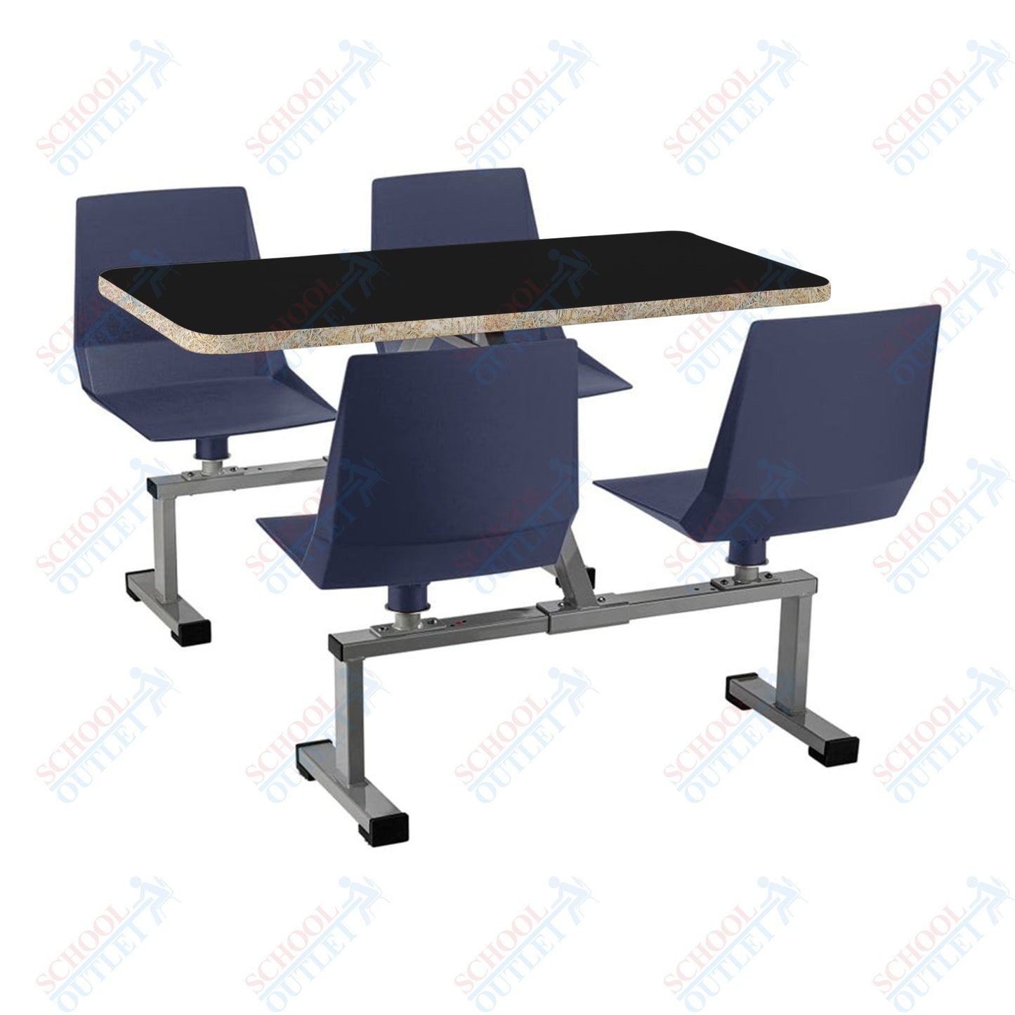 NPS Cluster Swivel Booth, 24x48, HPL Top (National Public Seating NPS-CSBG2448-HPL)