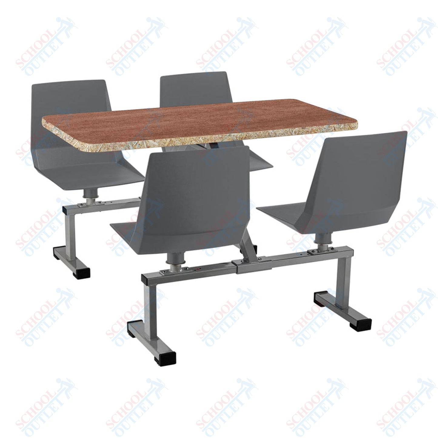 NPS Cluster Swivel Booth, 24x48, HPL Top (National Public Seating NPS-CSBG2448-HPL)