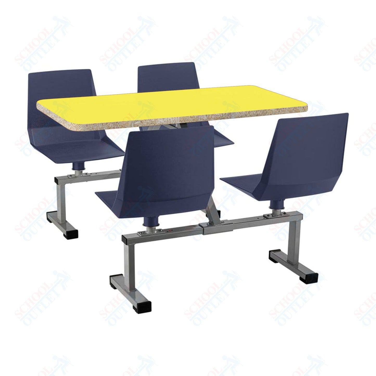 NPS Cluster Swivel Booth, 24x48, HPL Top (National Public Seating NPS-CSBG2448-HPL)