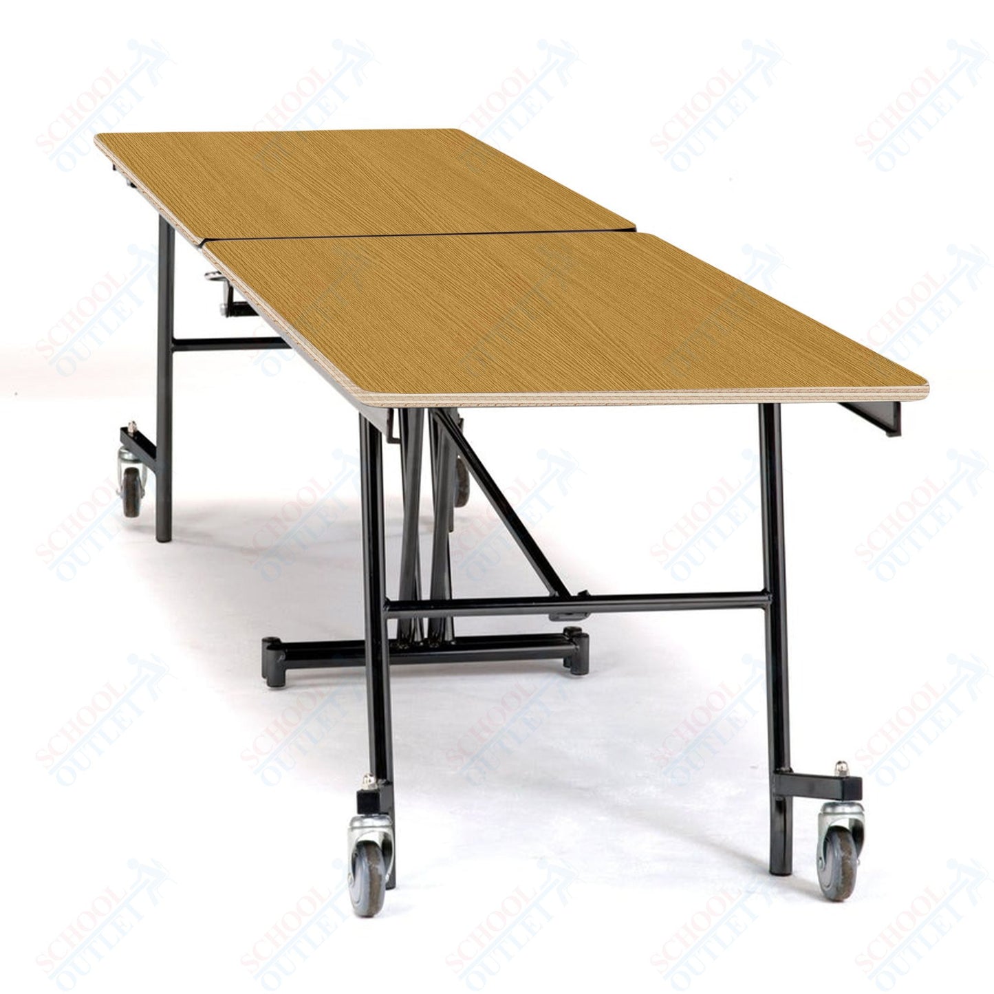 NPS 10' Mobile Cafeteria Rectangle Table Shape Unit - 30" W x 121" L (National Public Seating NPS-MT10)