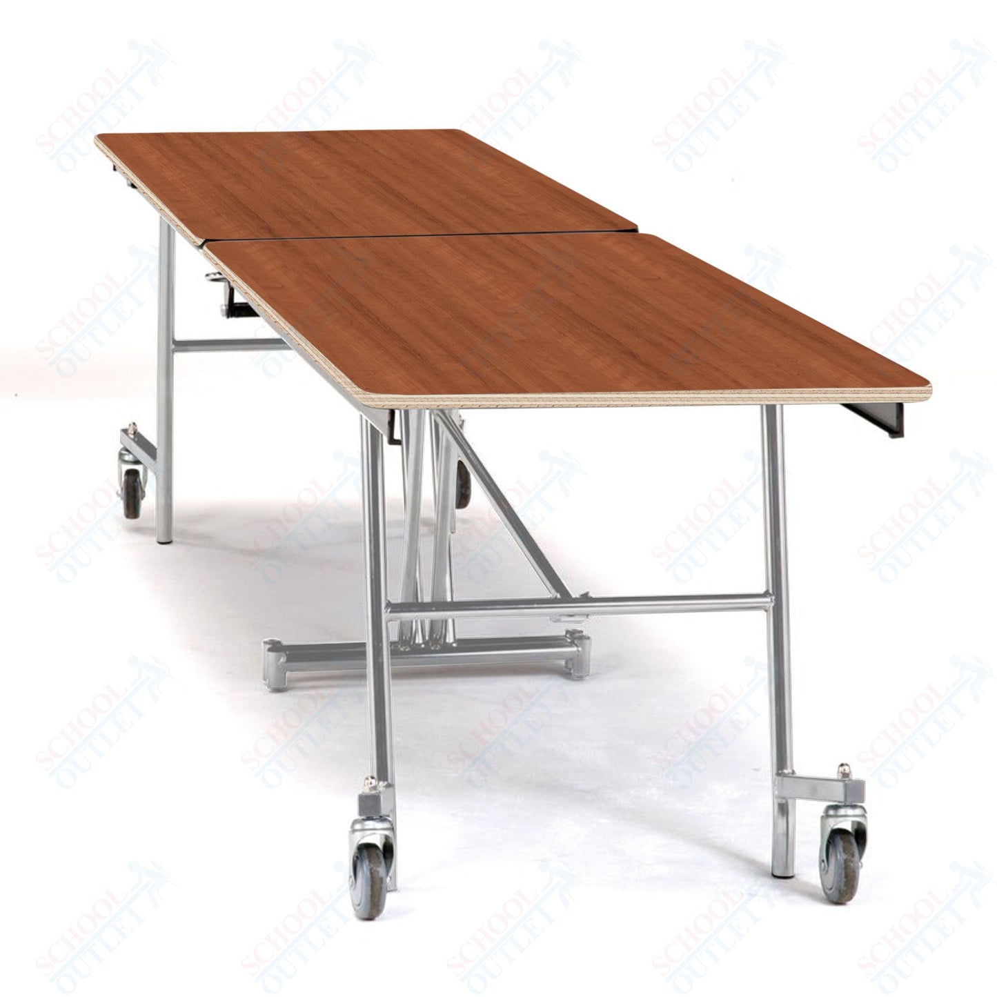 NPS 10' Mobile Cafeteria Rectangle Table Shape Unit - 30" W x 121" L (National Public Seating NPS-MT10)