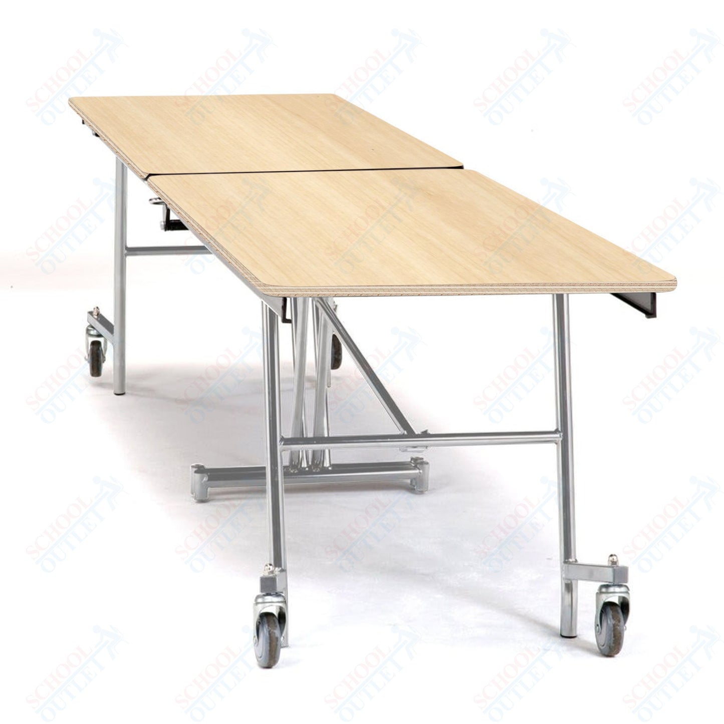 NPS 10' Mobile Cafeteria Rectangle Table Shape Unit - 30" W x 121" L (National Public Seating NPS-MT10)