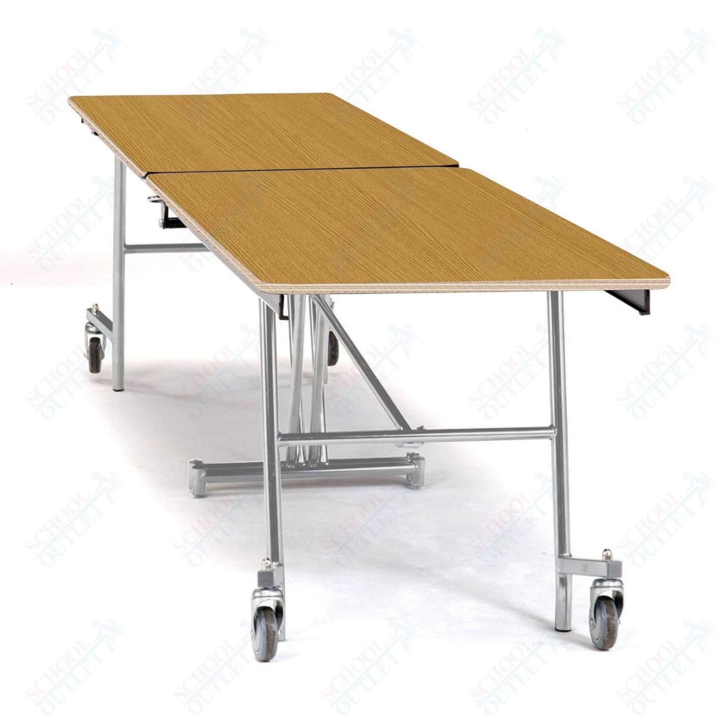 NPS 10' Mobile Cafeteria Rectangle Table Shape Unit - 30" W x 121" L (National Public Seating NPS-MT10)