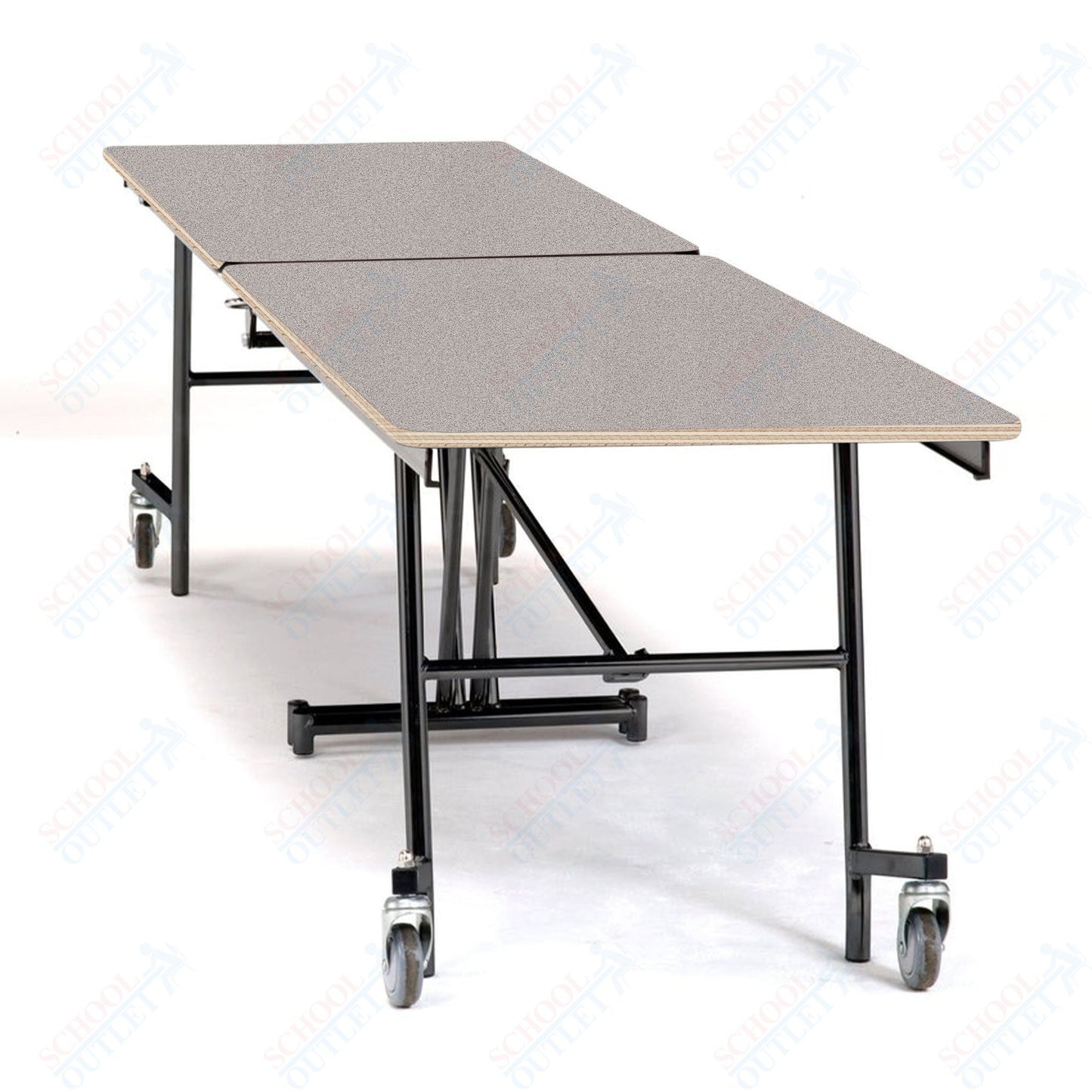 NPS 10' Mobile Cafeteria Rectangle Table Shape Unit - 30" W x 121" L (National Public Seating NPS - MT10) - SchoolOutlet