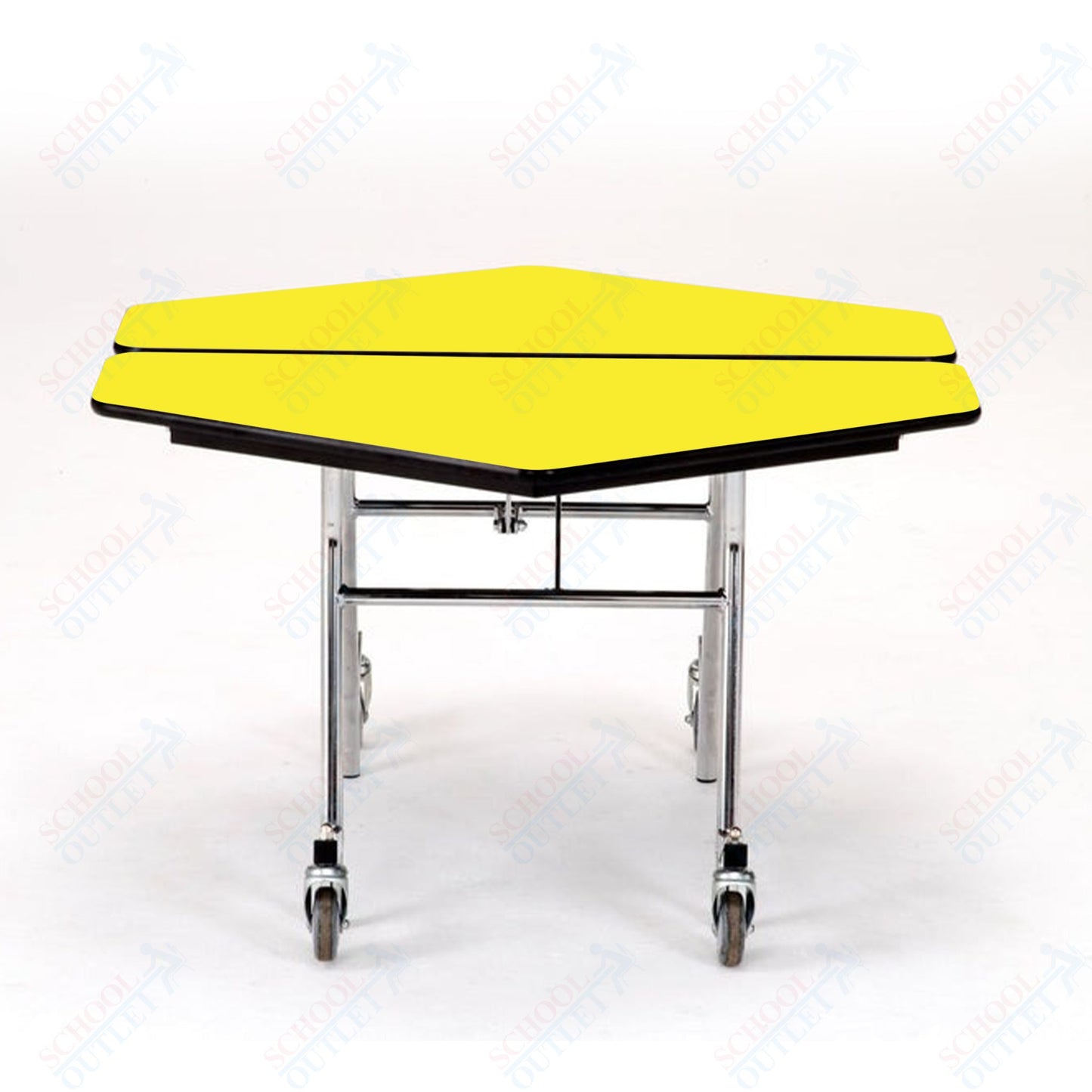 NPS Mobile Cafeteria Hexagon Table Shape Unit - 48" W x 48" L (National Public Seating NPS-MT48H)