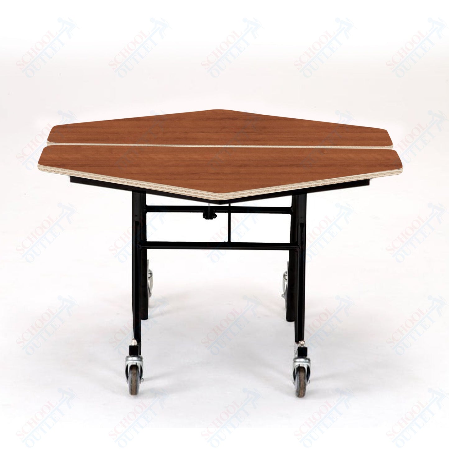 NPS Mobile Cafeteria Hexagon Table Shape Unit - 48" W x 48" L (National Public Seating NPS-MT48H)