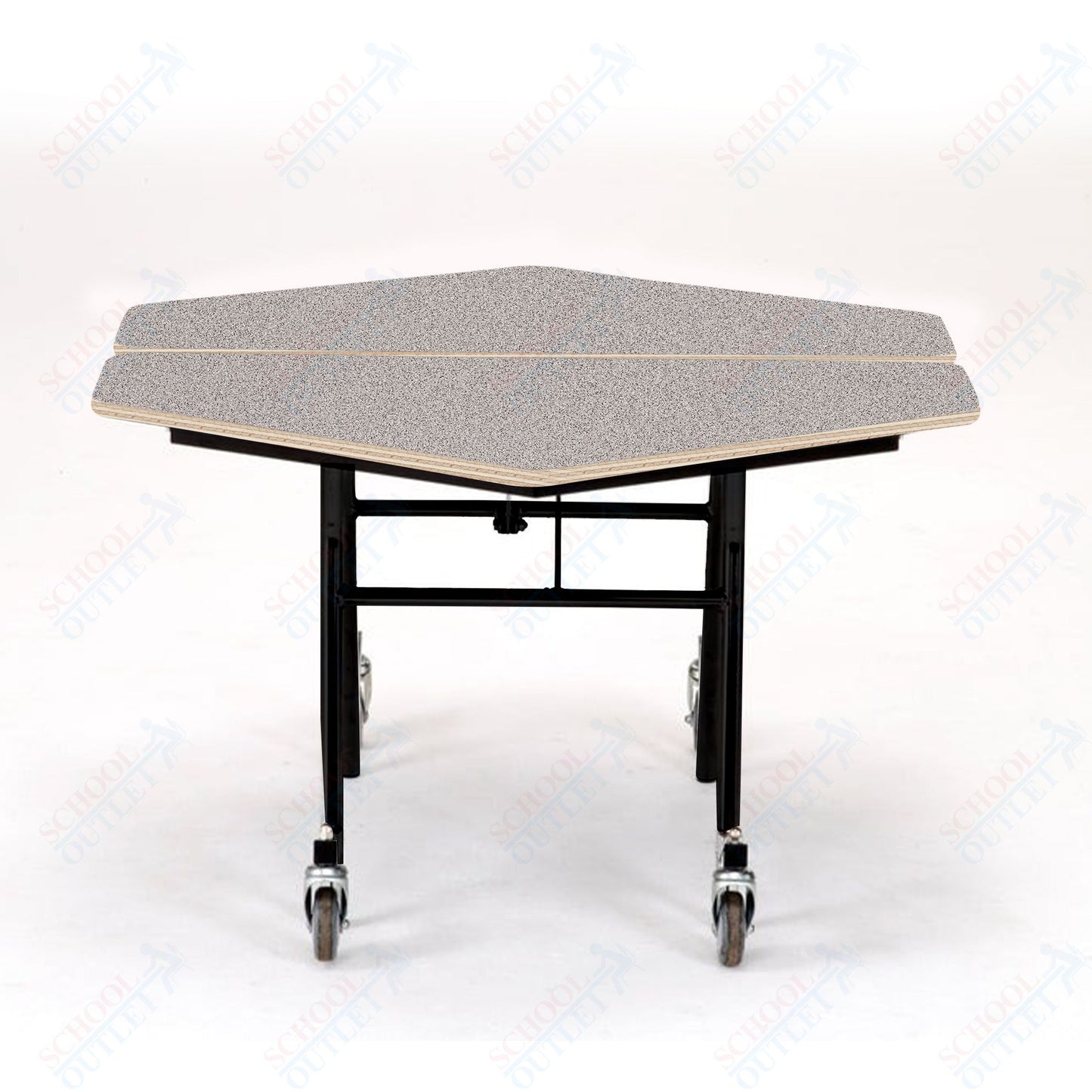 NPS Mobile Cafeteria Hexagon Table Shape Unit - 48" W x 48" L (National Public Seating NPS-MT48H)