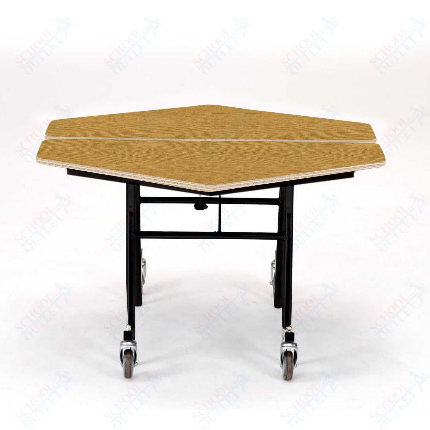 NPS Mobile Cafeteria Hexagon Table Shape Unit - 48" W x 48" L (National Public Seating NPS-MT48H)