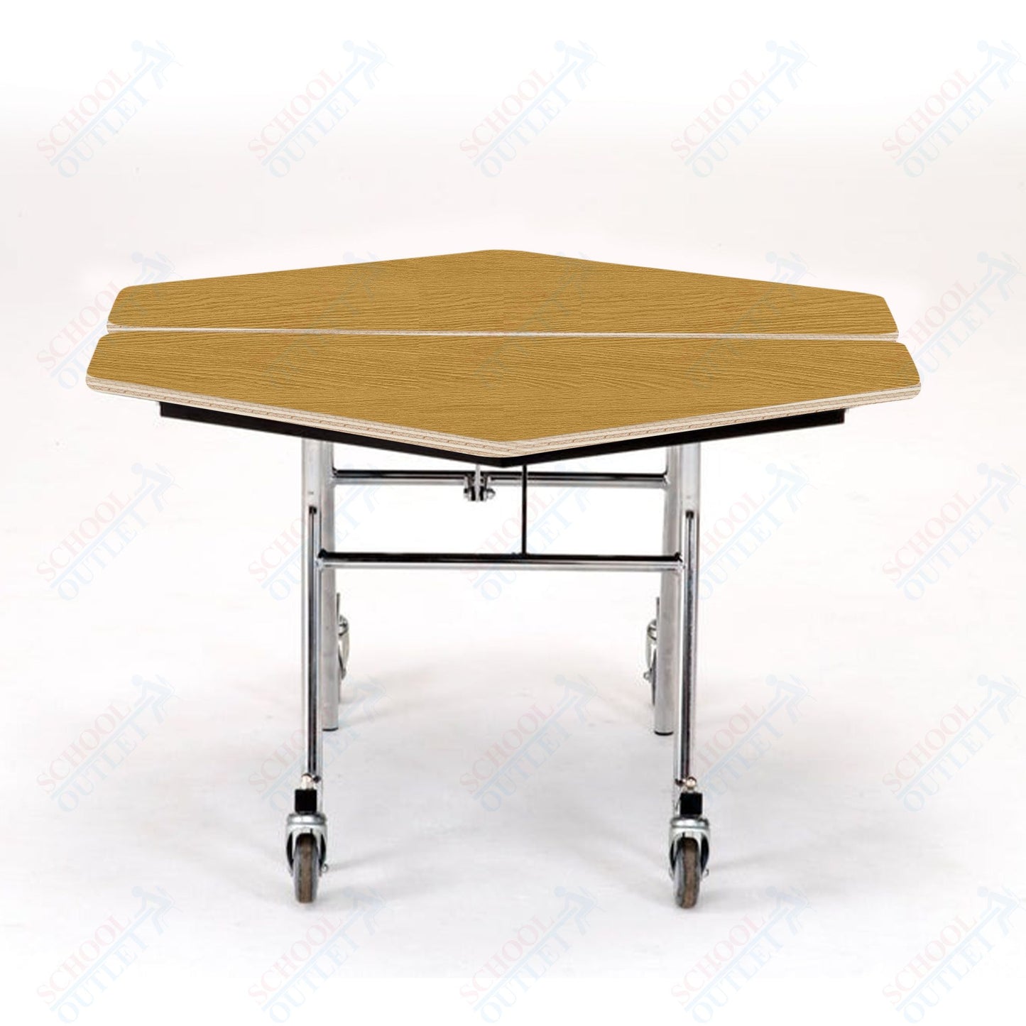 NPS Mobile Cafeteria Hexagon Table Shape Unit - 48" W x 48" L (National Public Seating NPS-MT48H)