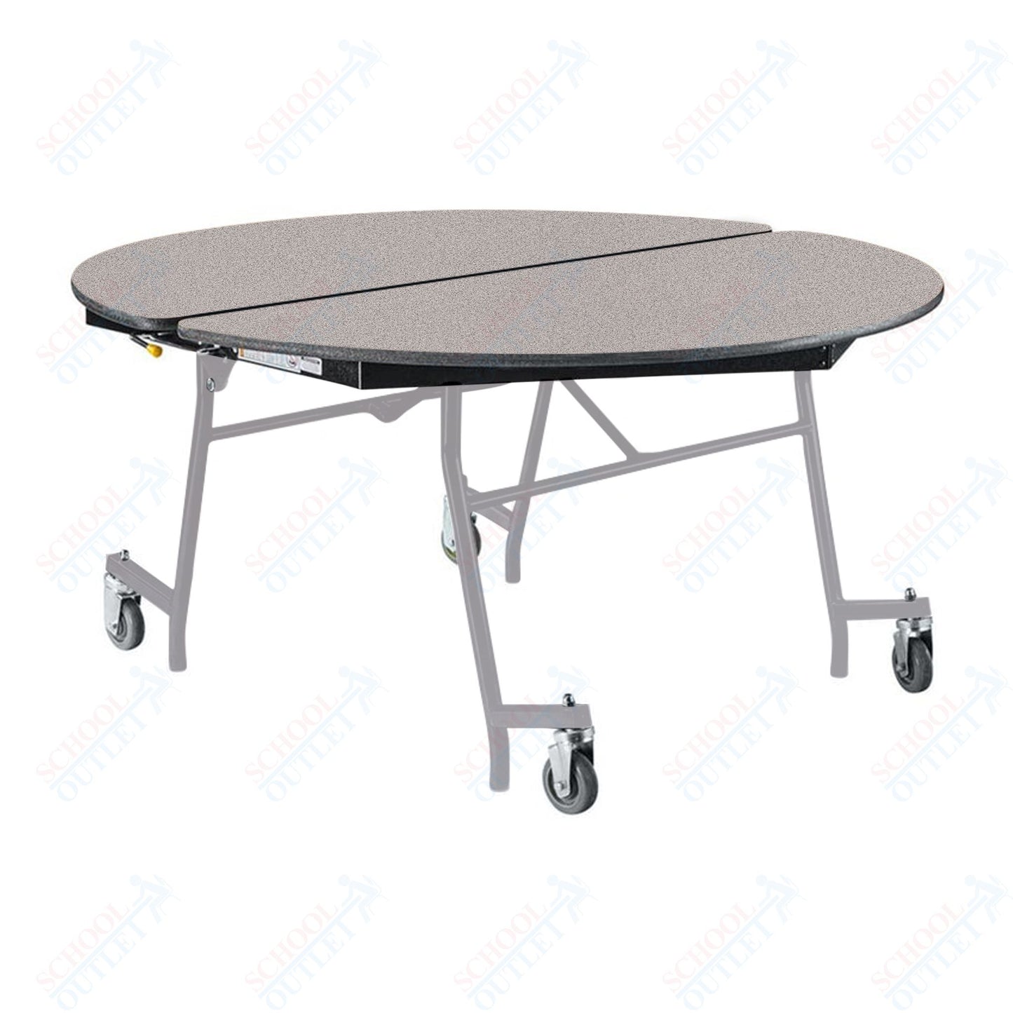 NPS Mobile Cafeteria Round Table Shape Unit - 60" W x 60" L (National Public Seating NPS-MT60R)