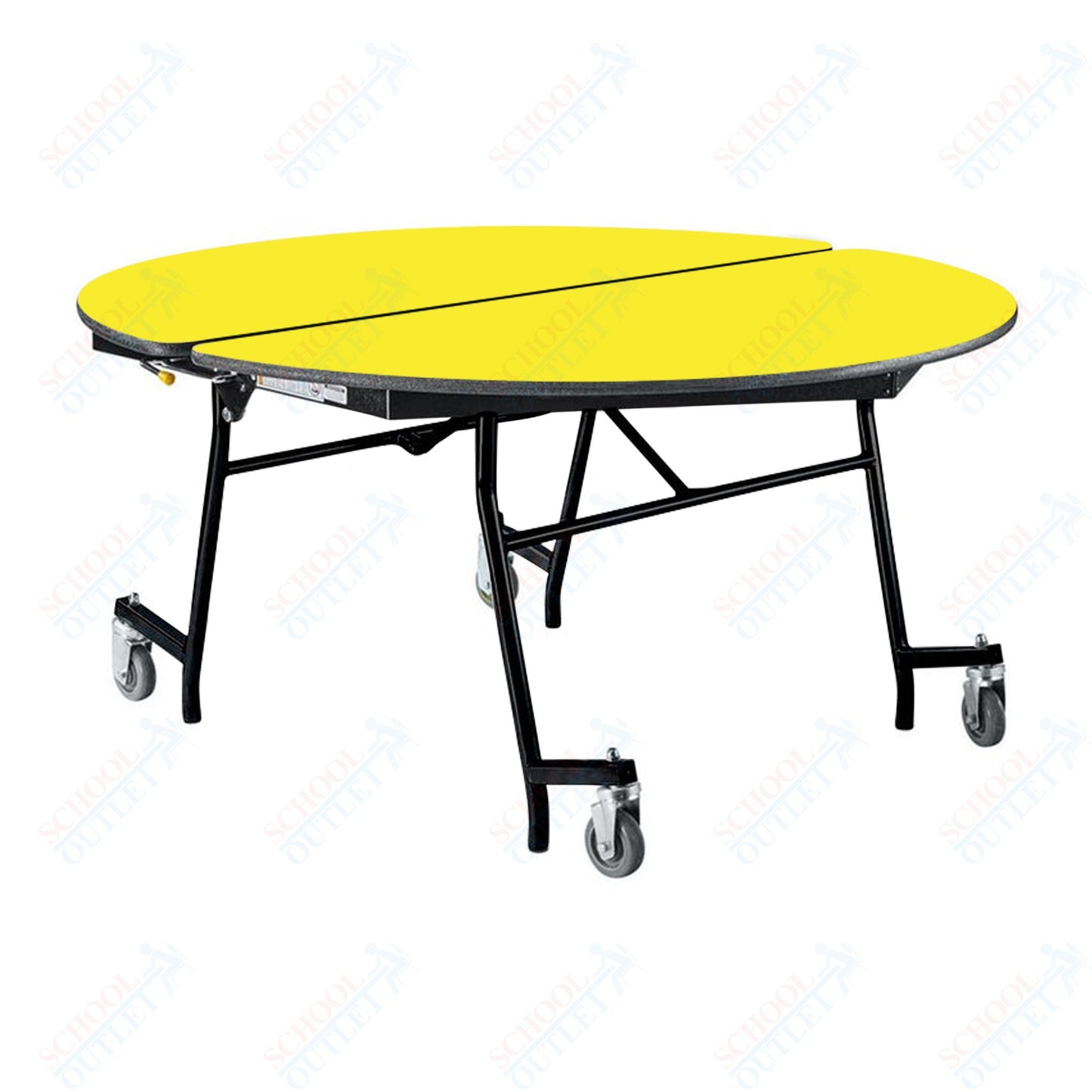 NPS Mobile Cafeteria Round Table Shape Unit - 60" W x 60" L (National Public Seating NPS-MT60R)