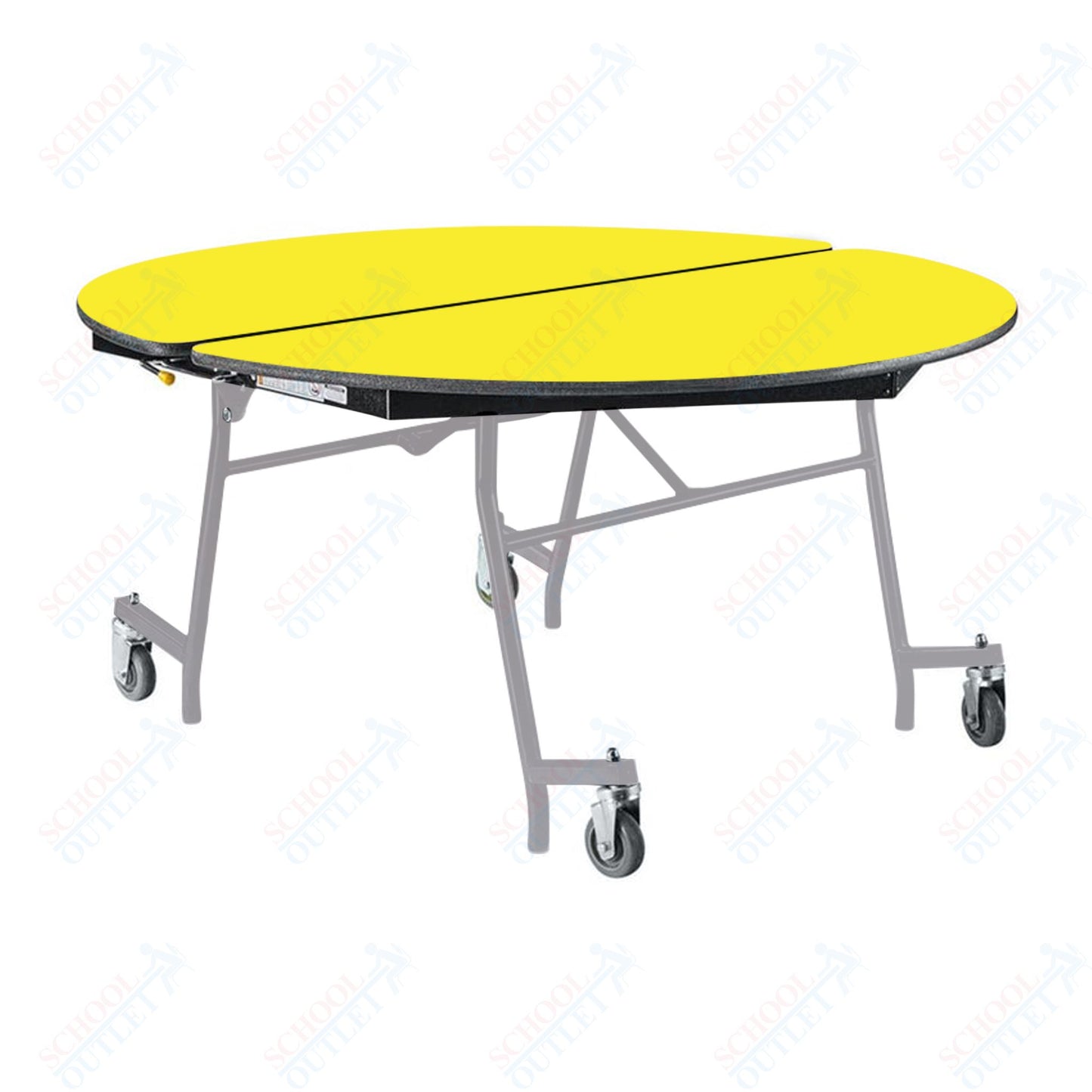 NPS Mobile Cafeteria Round Table Shape Unit - 60" W x 60" L (National Public Seating NPS-MT60R)