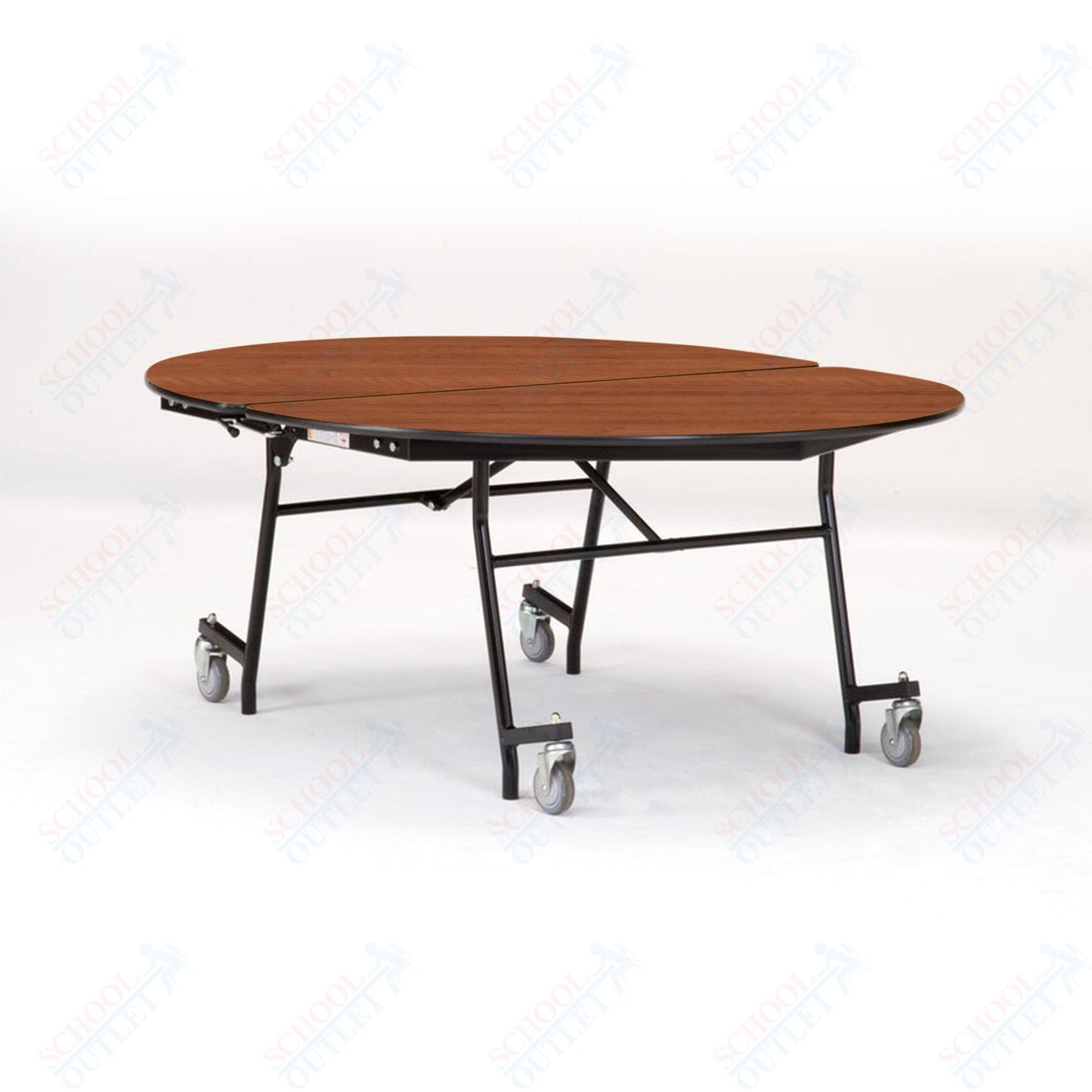 NPS Mobile Cafeteria Oval Table Shape Unit - 72" L x 60" W (National Public Seating NPS-MT72V)