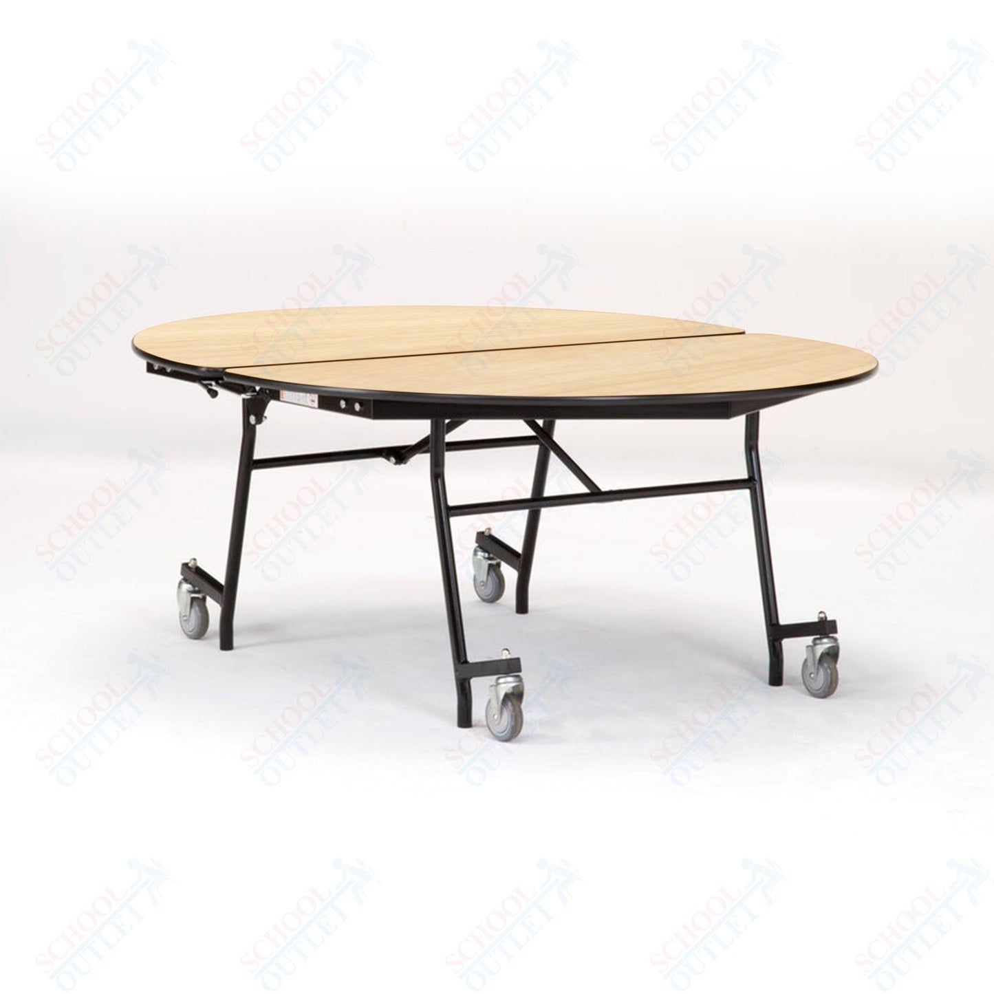 NPS Mobile Cafeteria Oval Table Shape Unit - 72" L x 60" W (National Public Seating NPS-MT72V)