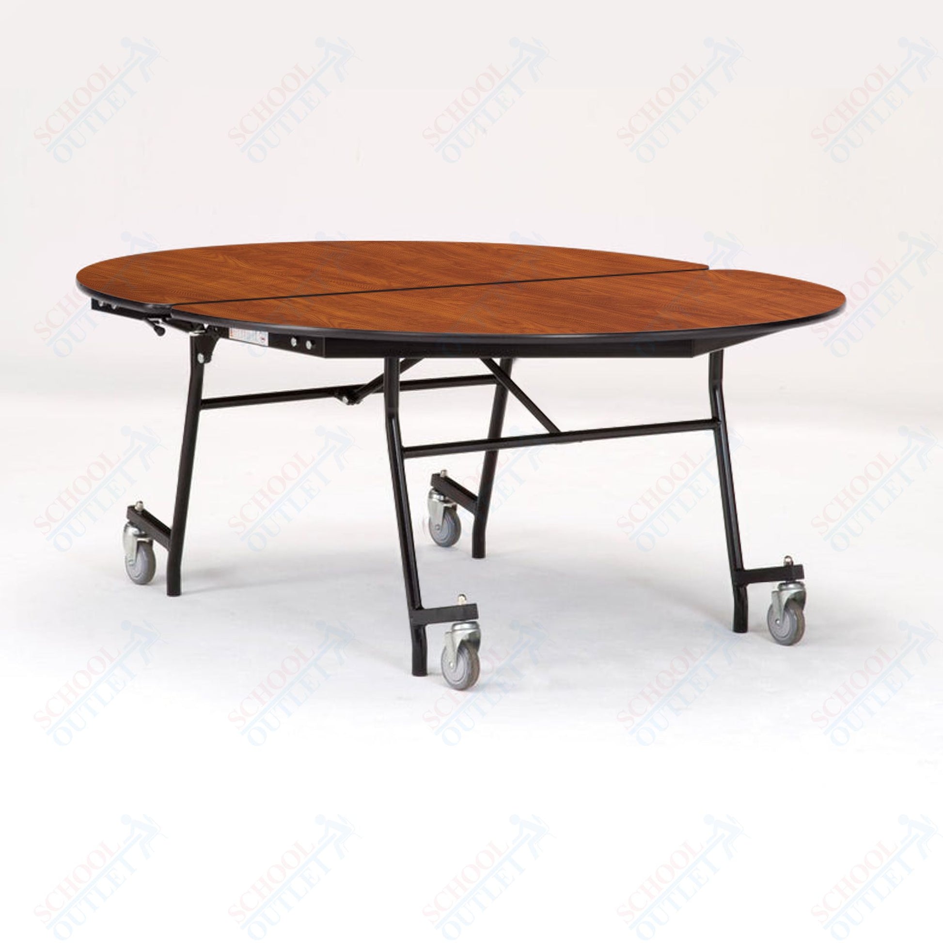 NPS Mobile Cafeteria Oval Table Shape Unit - 72" L x 60" W (National Public Seating NPS - MT72V) - SchoolOutlet