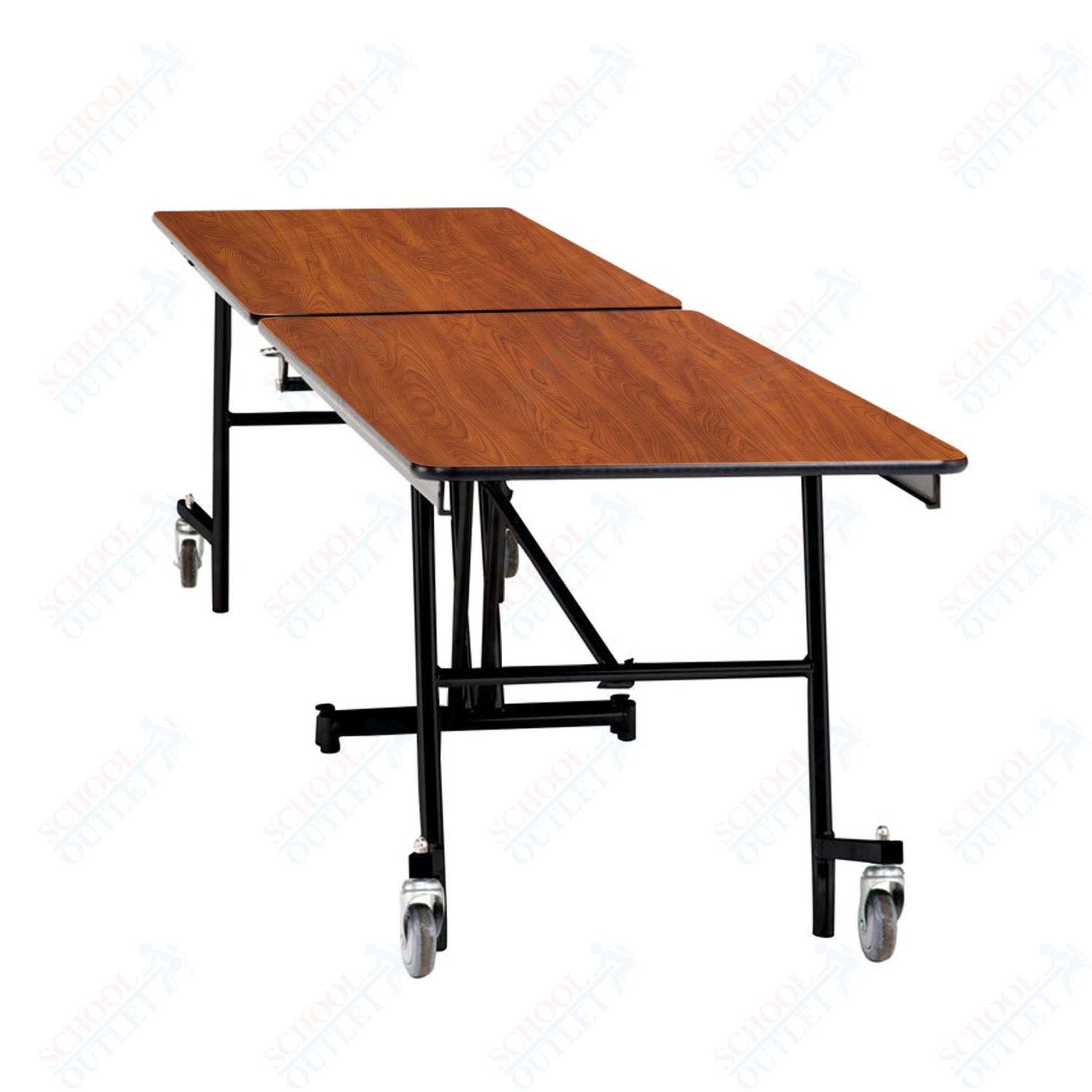 NPS Mobile Cafeteria Rectangle Table Shape Unit - 30" W x 97" L (National Public Seating NPS - MT8) - SchoolOutlet