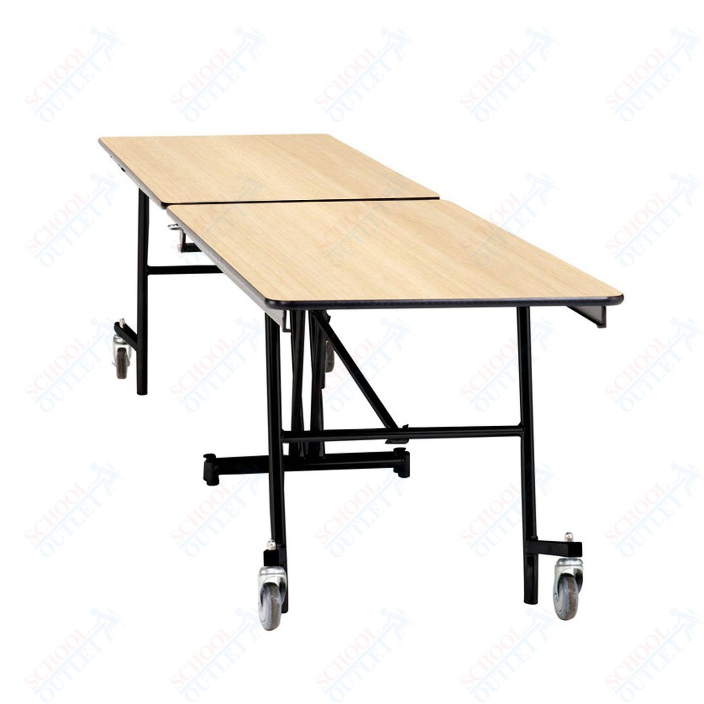 NPS Mobile Cafeteria Rectangle Table Shape Unit - 30" W x 97" L (National Public Seating NPS - MT8) - SchoolOutlet