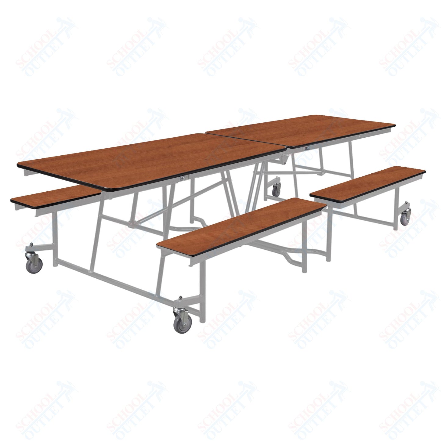 NPS Mobile Cafeteria Table - 30" W x 10' L - Seats 8-12 (National Public Seating NPS-MTFB10)