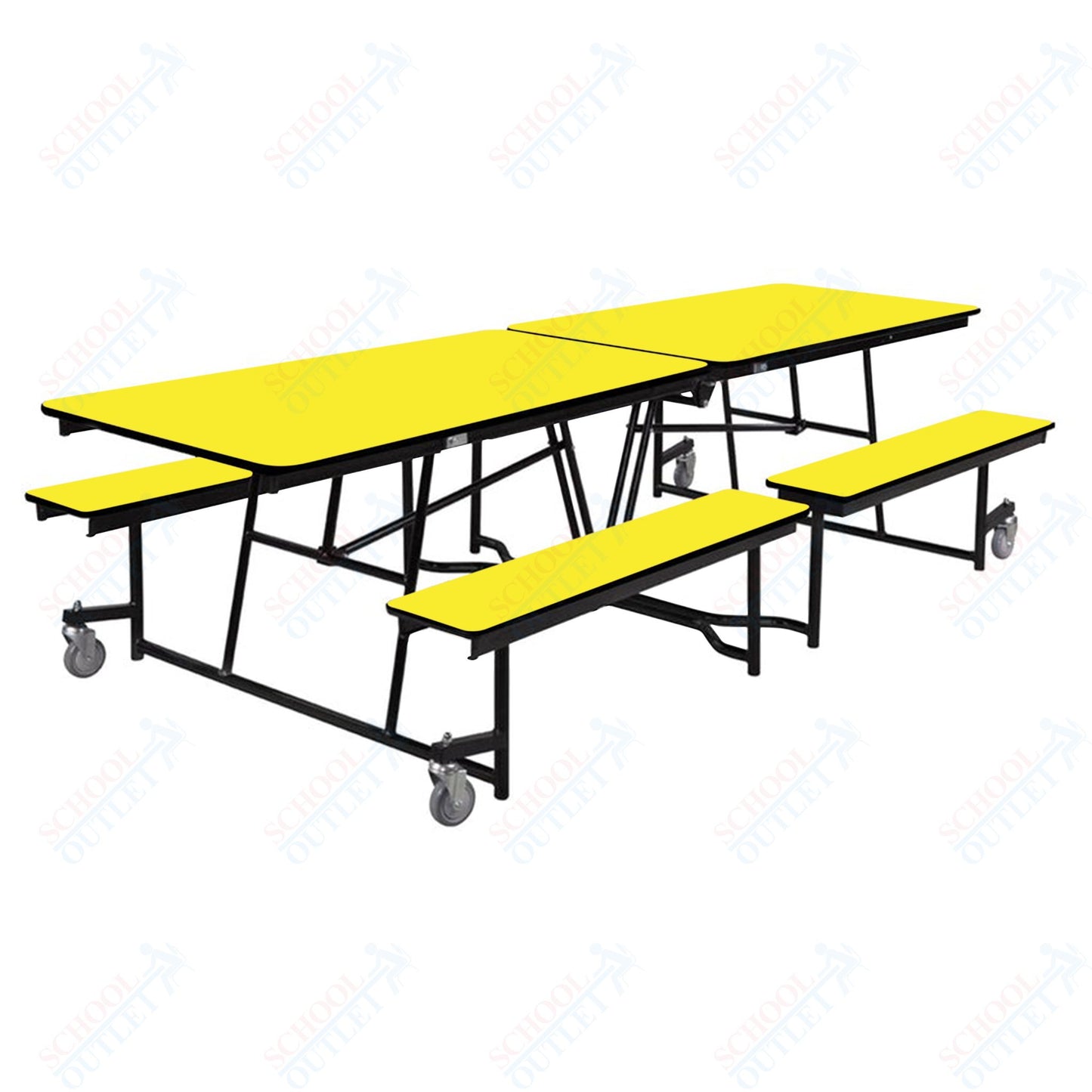 NPS Mobile Cafeteria Table - 30" W x 10' L - Seats 8 - 12 (National Public Seating NPS - MTFB10) - SchoolOutlet