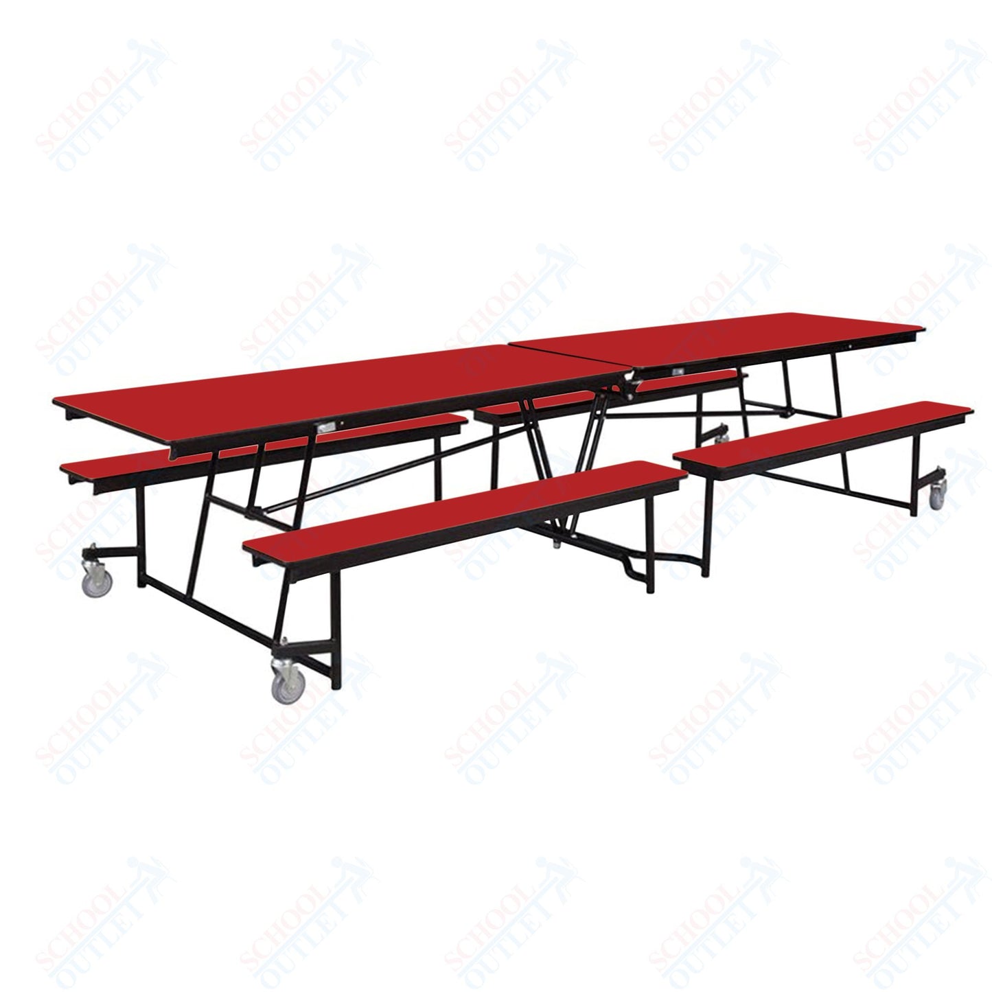 NPS Mobile Cafeteria Table - 30" W x 12' L - Seats 12-16 (National Public Seating NPS-MTFB12)