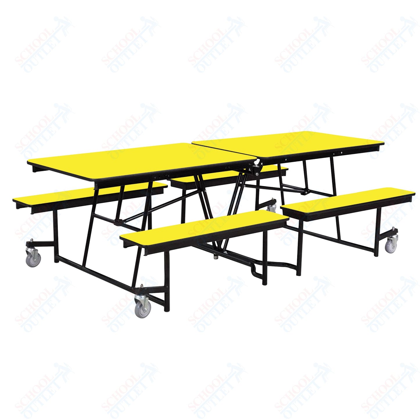 NPS Mobile Cafeteria Table - 30" W x 8' L - Seats 8-12 (National Public Seating NPS-MTFB8)