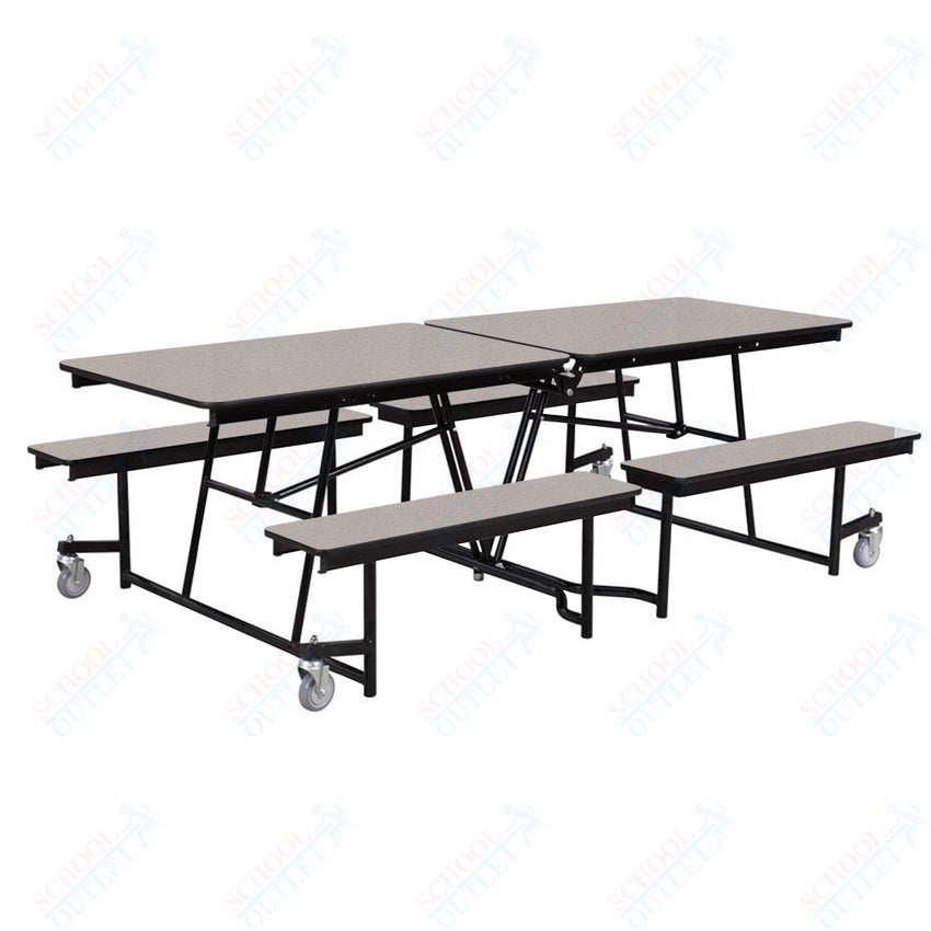 NPS Mobile Cafeteria Table - 30" W x 8' L - Seats 8 - 12 (National Public Seating NPS - MTFB8) - SchoolOutlet