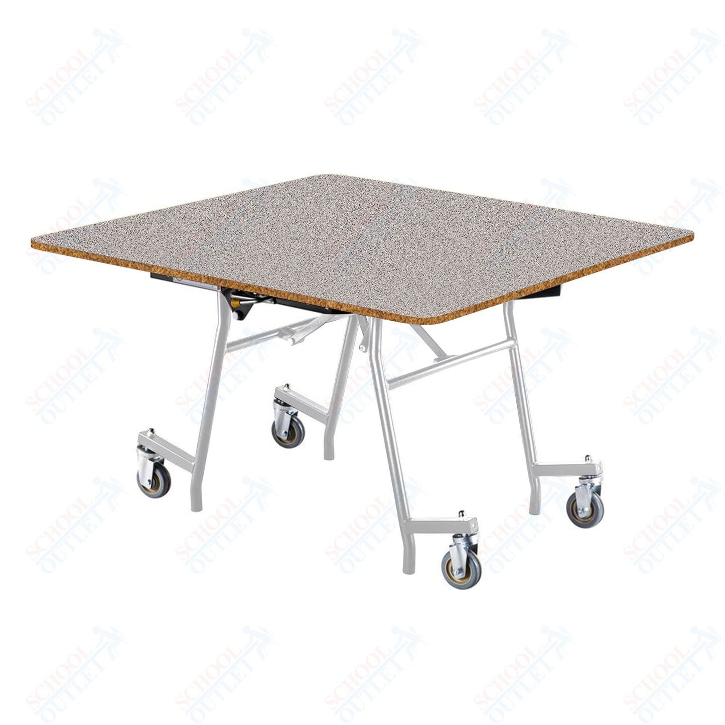 NPS MTSSF Series 48" Square Easyfold Mobile Table (National Public Seating NPS-MTSSF-48Q)